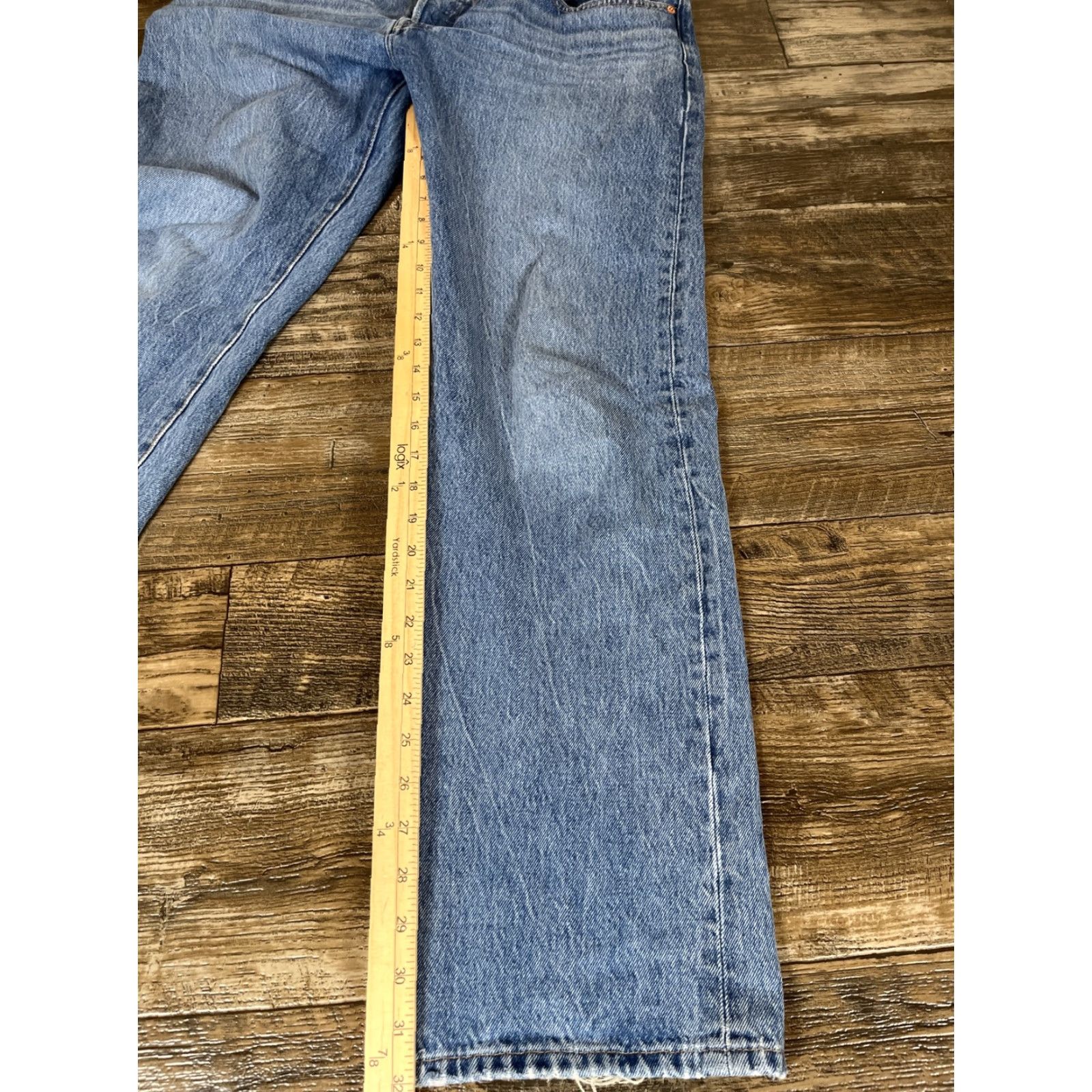 Levi's Levi's 501 Jeans Mens 36x30 Denim Light Wash Button Fly Straight Regular 5-Pocket City 90s Vintage Big E Pair Jeans Mens Size US 36 / EU 52 - 2 Thumbnail