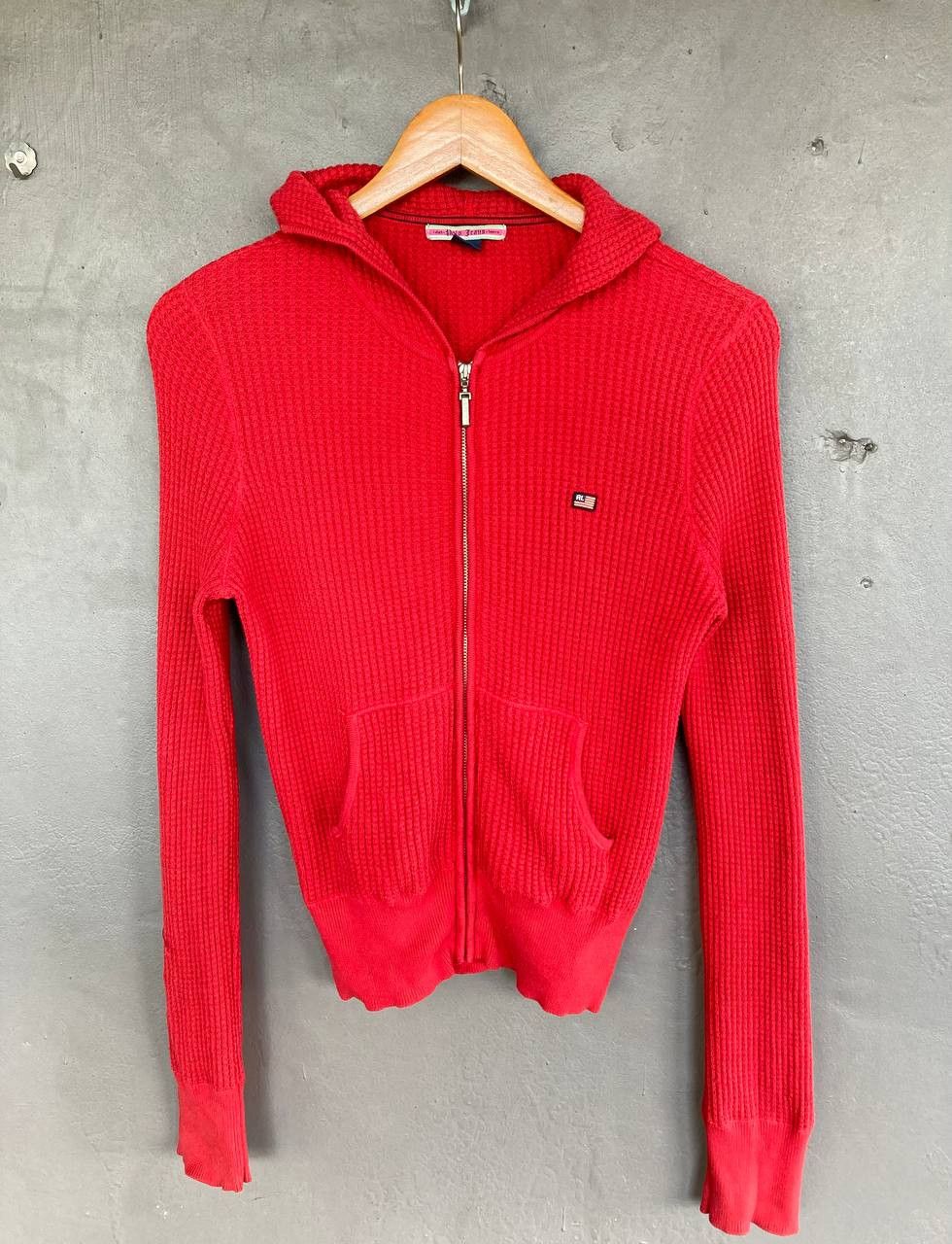 Ralph Lauren Y2k RL Polo Jeans Knitted Hoodie Size L / US 10 / IT 46 - 1 Thumbnail
