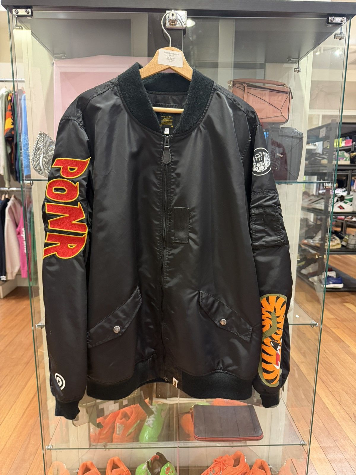 Bape Bape Shark Loose Fit MA-1 Bomber Jacket Size US XXL / EU 58 / 5 - 1 Thumbnail