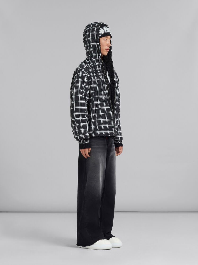 Marni o1w1db10125 Checked Nylon Jacket in Black Size US XL / EU 56 / 4 - 4 Thumbnail