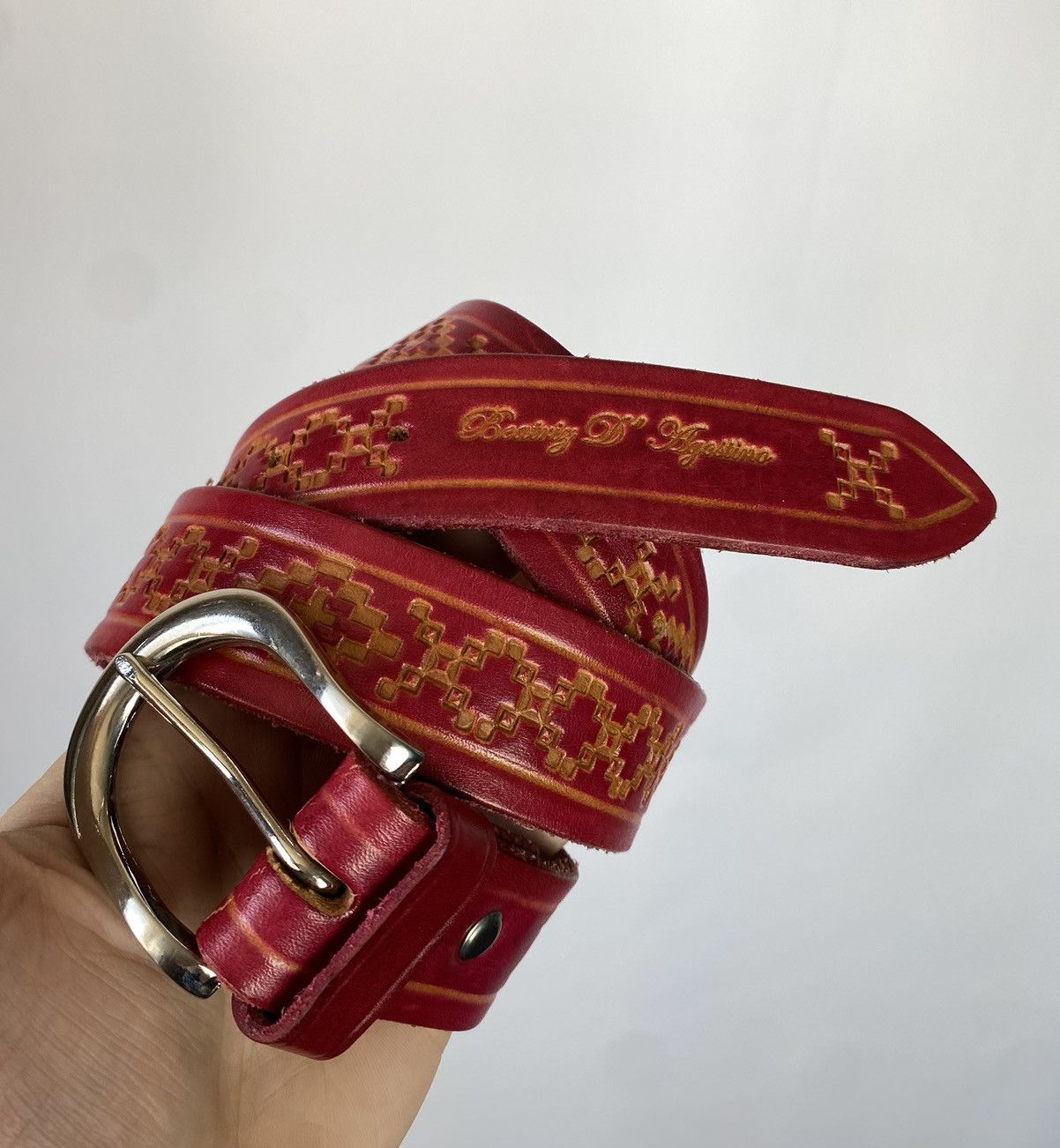 Designer × Vintage Beatriz D’Agostino Leather belt Punk Opium y2k metal rock Size ONE SIZE - 6 Thumbnail