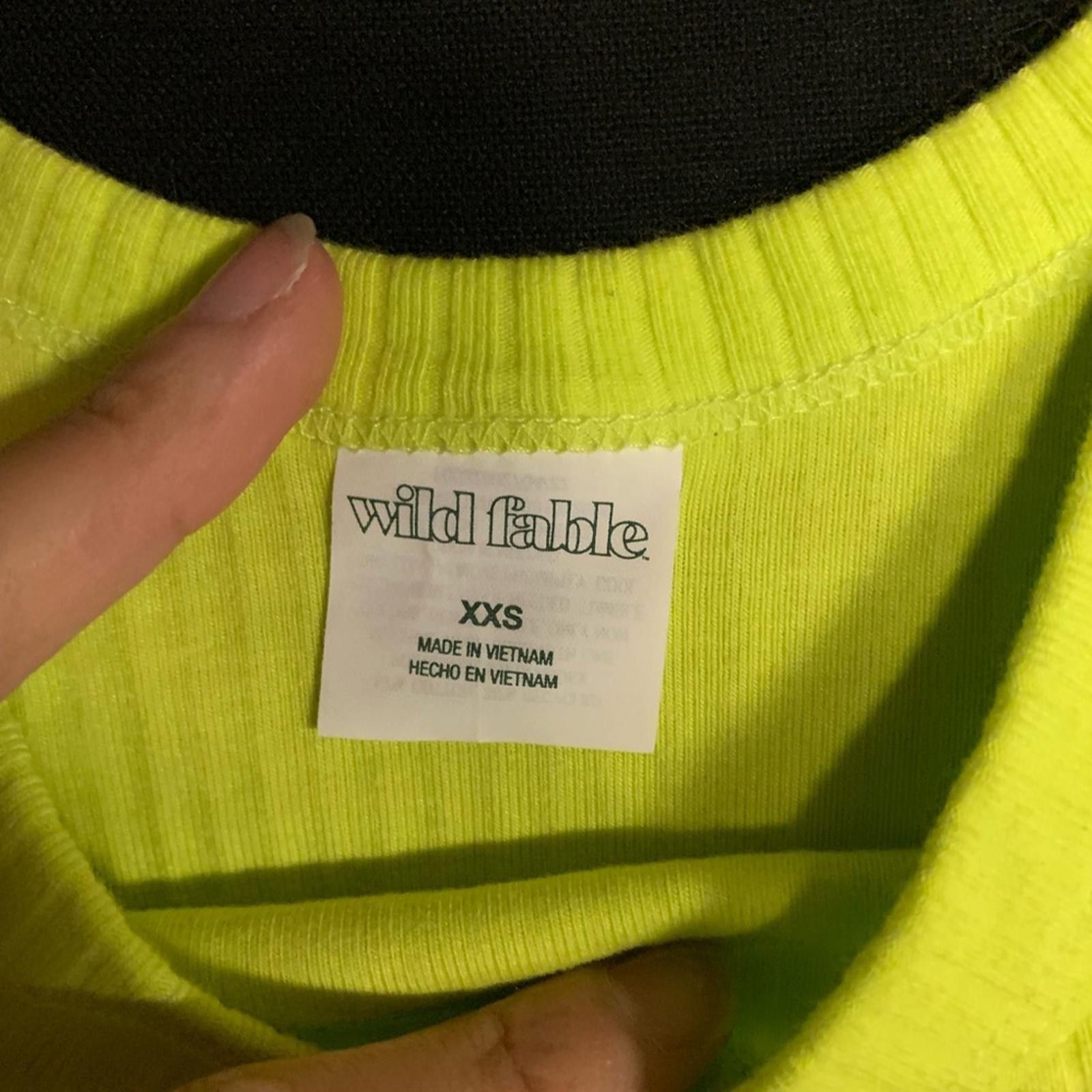 Designer Wild Fable Yellow Ribbed Crop Tank Top Size XXS / US 00 / IT 34 - 2 Thumbnail
