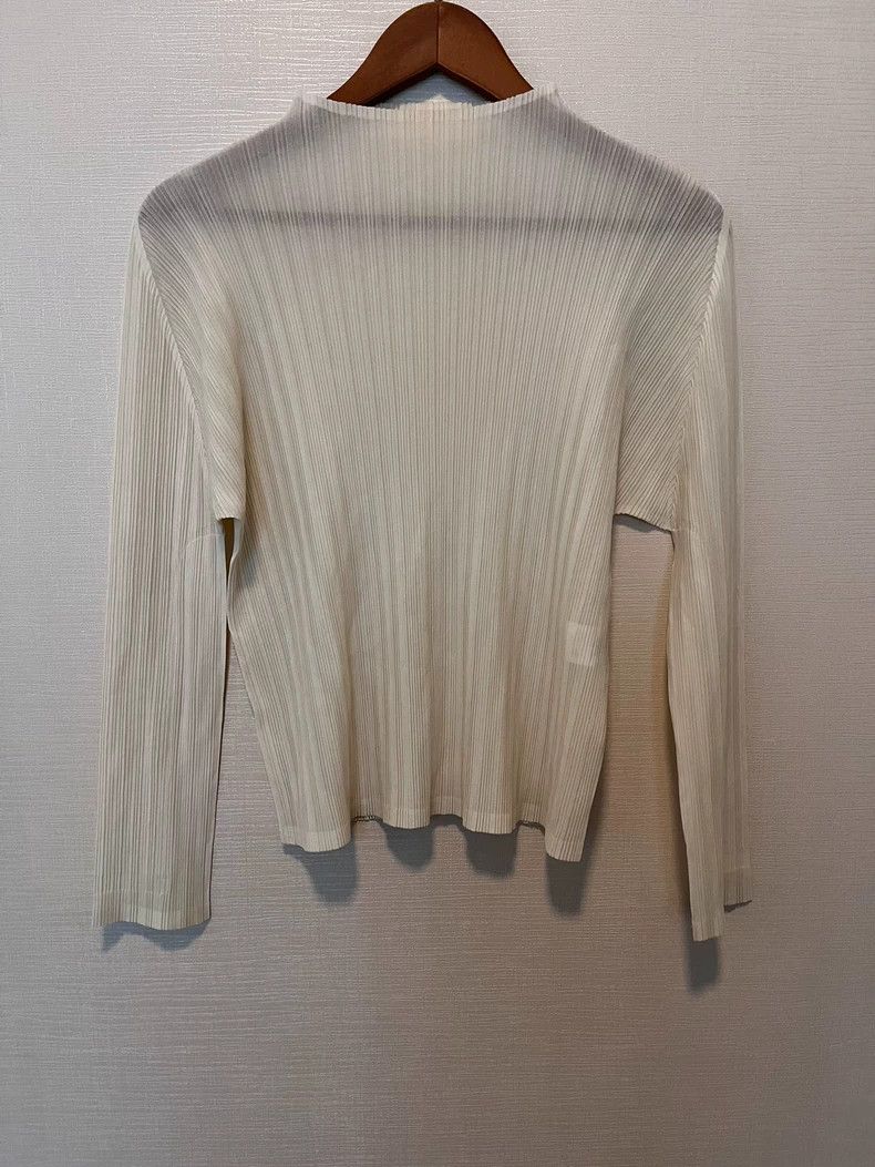 Issey Miyake issey miyake White long-sleeved top Size M / US 6-8 / IT 42-44 - 2 Thumbnail