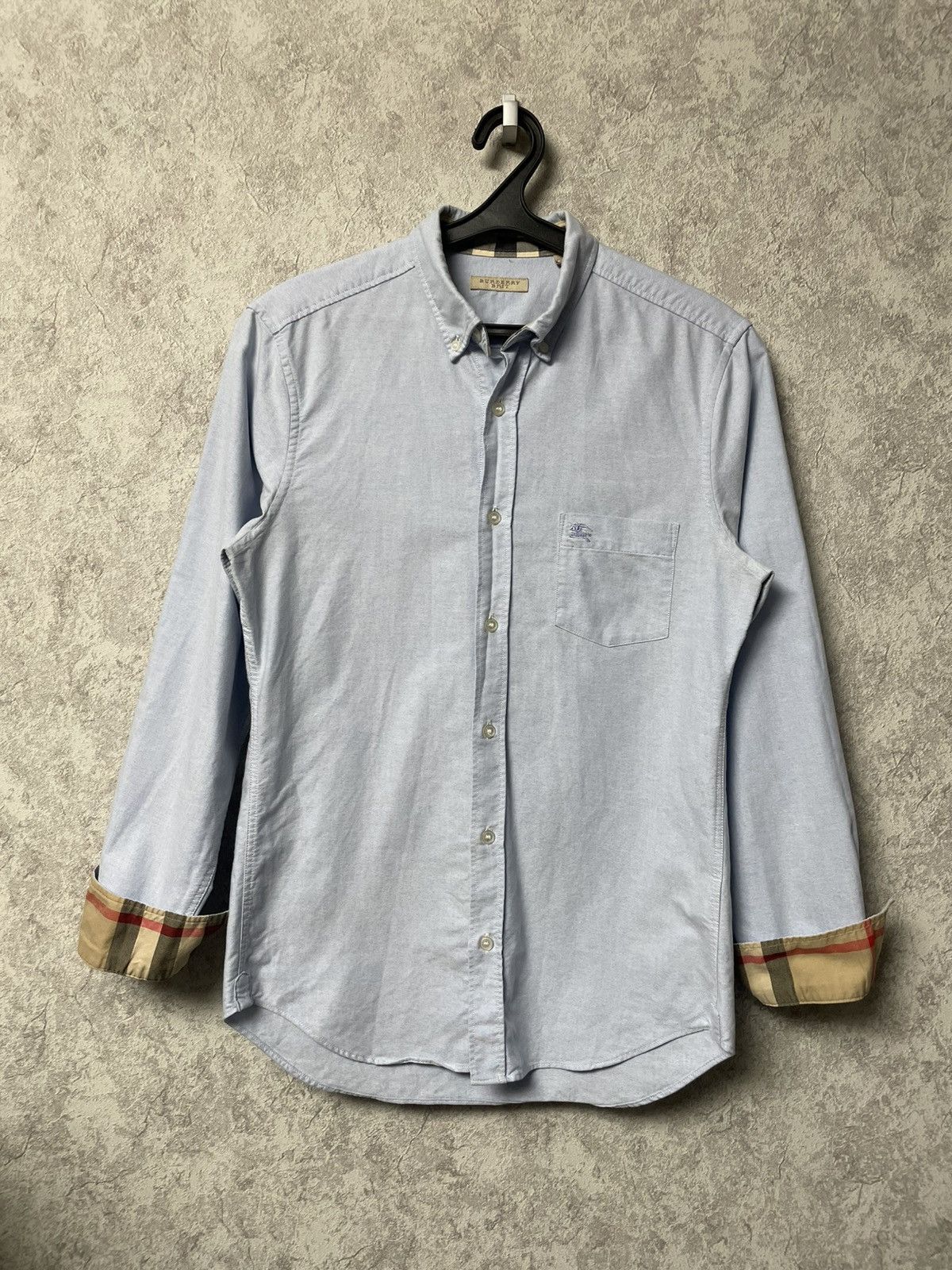 Burberry Vintage Burberry Nova Check Blue Long Sleeve Shirt Button Up Size US S / EU 44-46 / 1 - 1 Thumbnail