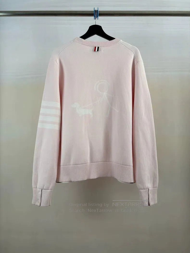 Thom Browne Thom Browne Pink Matchstick Men Sweatshirt Size US L / EU 52-54 / 3 - 1 Thumbnail