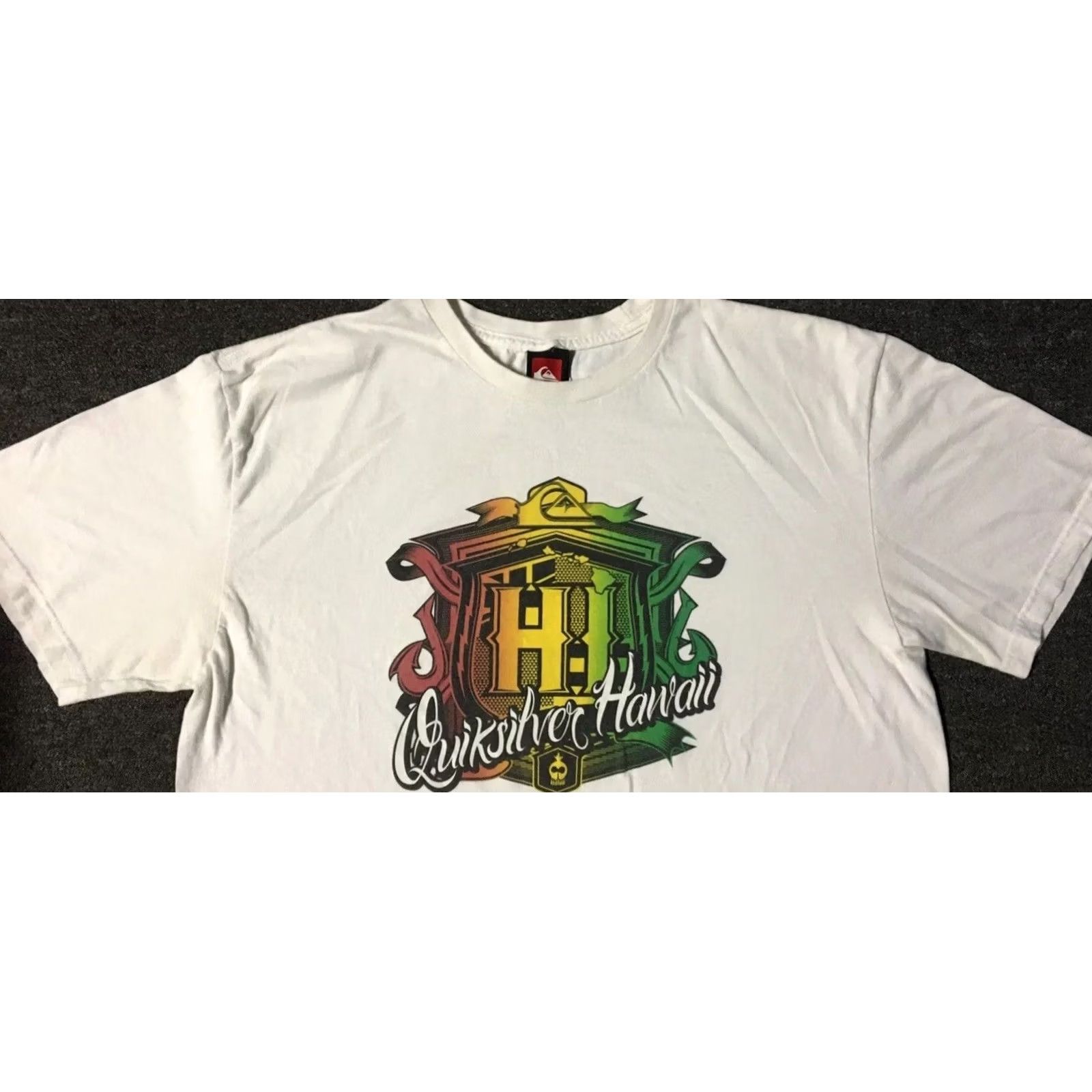 Billabong VINTAGE Quiksilver Hawaii Faded Rasta Shirt XL Surf Beach Grunge 90s Y2K Billabong Ocean Pacific TC Mens T-Shirt White Short Sleeve Graphic Tee Size US XL / EU 56 / 4 - 4 Thumbnail