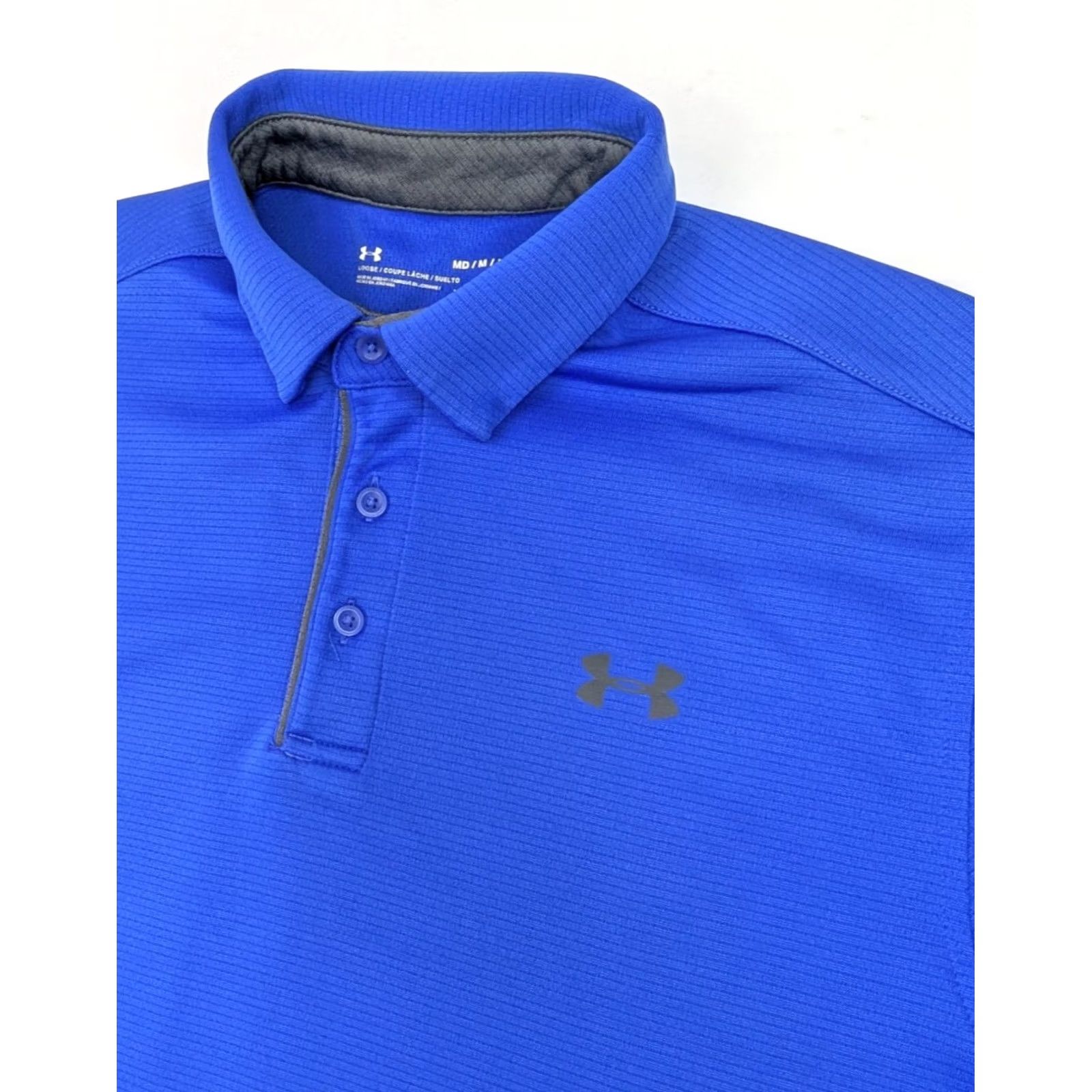 Under Armour Under Armour Tech Loose HeatGear Polo Shirt Men M Blue Short Sleeve Button Polo Shirt Mens Blue UA Tech Size US M / EU 48-50 / 2 - 3 Thumbnail