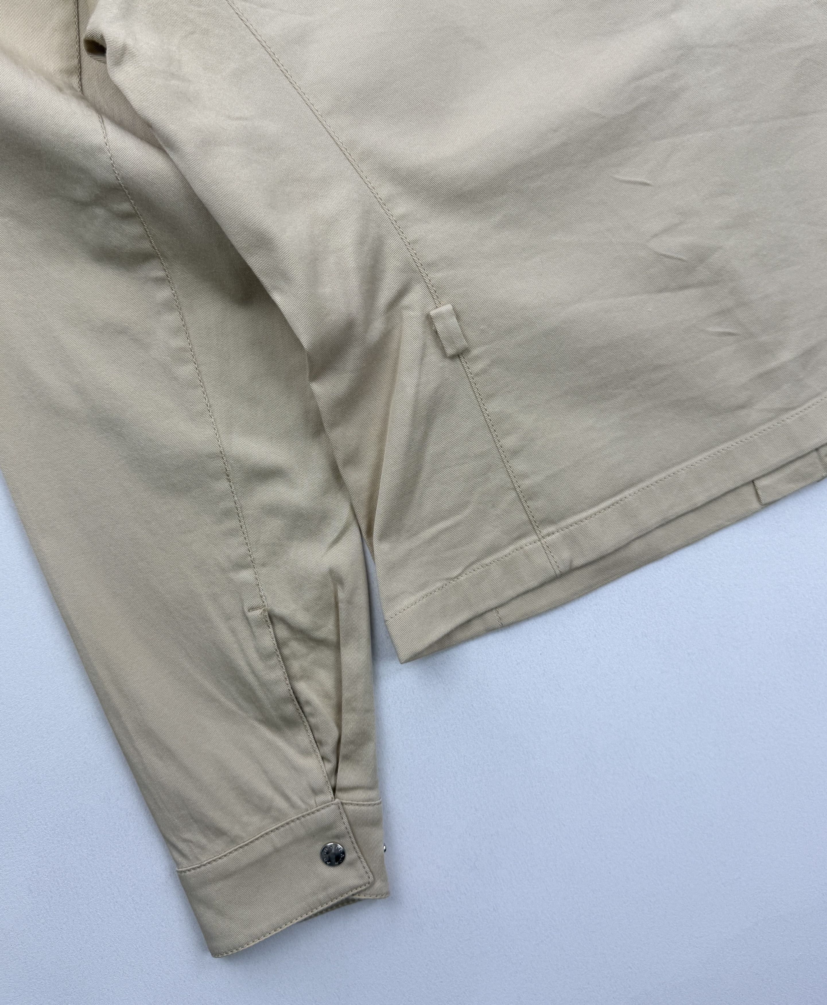 Prada Vintage 00s Prada Beige Full Zip Blazer Shirt Size L / US 10 / IT 46 - 10 Thumbnail