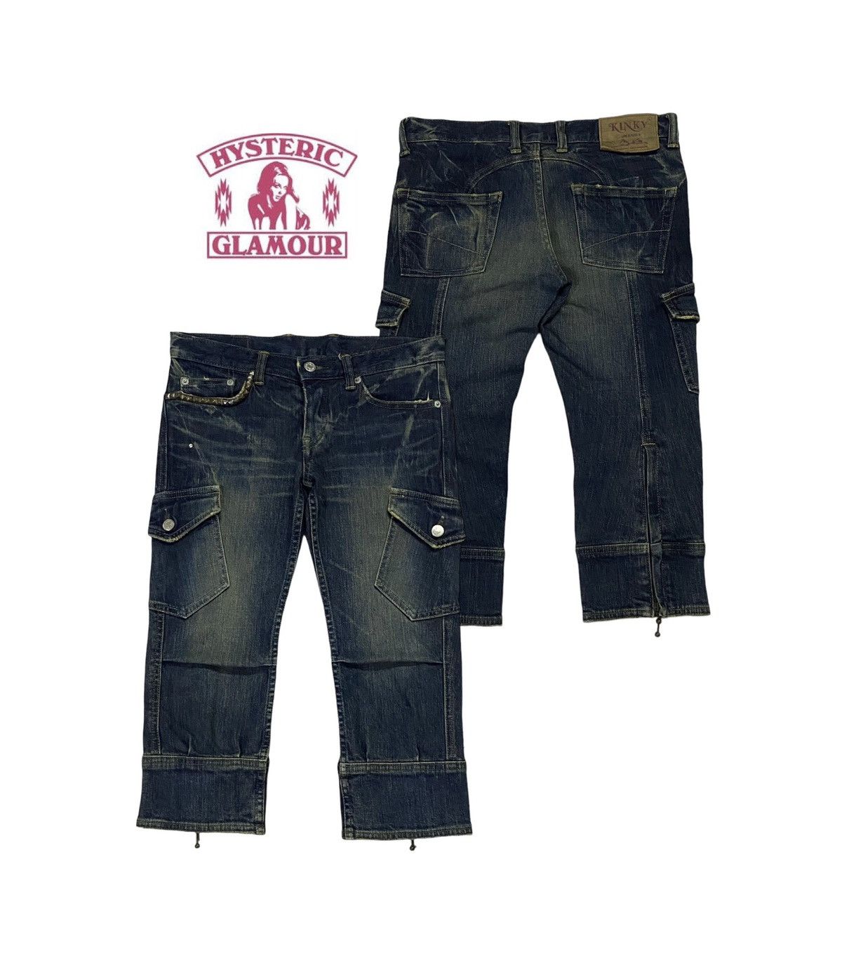 Hysteric Glamour Hysteric Glamour Strechable 3 Quarters Cargo Jeans Size 28" / US 6 / IT 42 - 1 Thumbnail