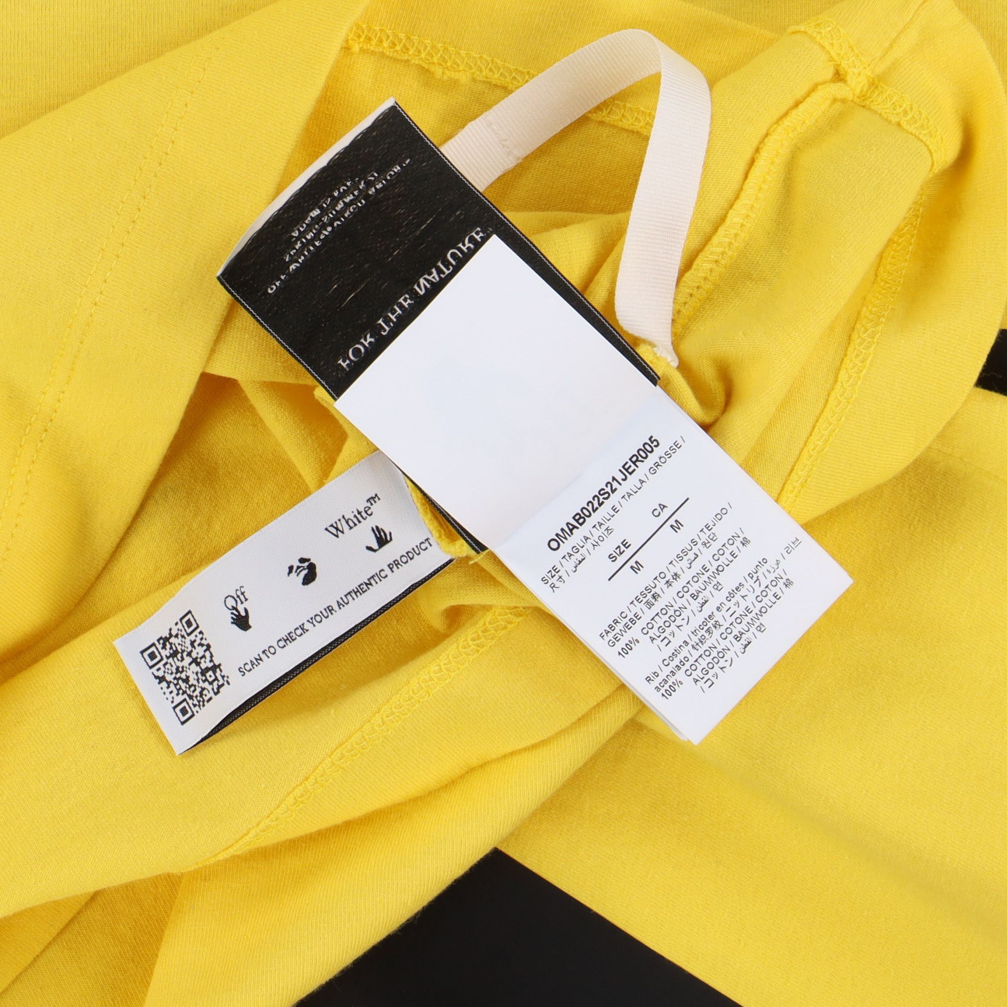 Off-White Yellow Tech Marker Arrows Double Layer LS T-Shirt Size M / US 6-8 / IT 42-44 - 7 Thumbnail