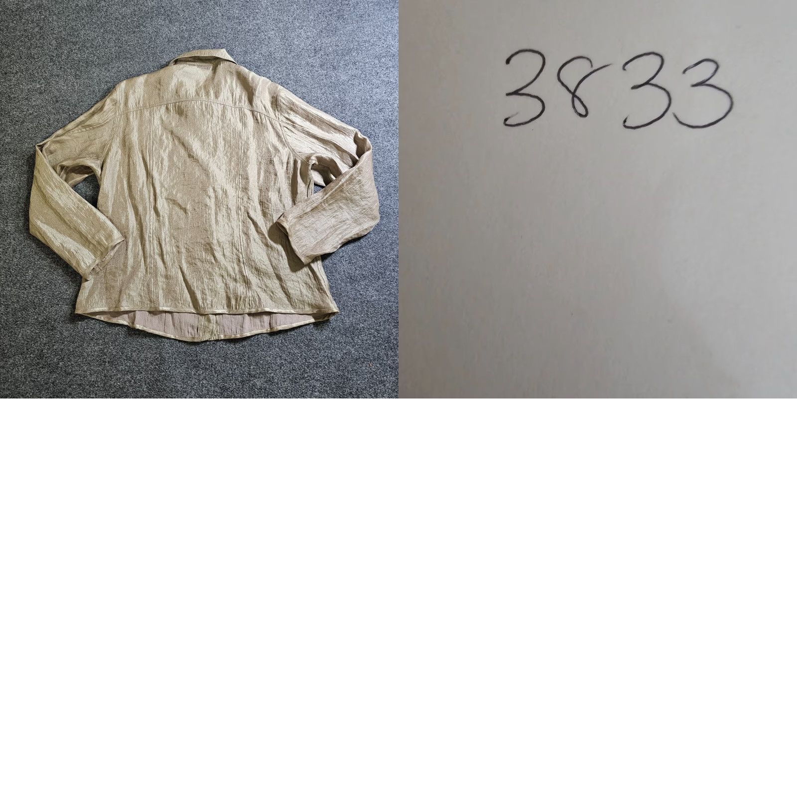 Vintage Chicos Blouse Shirt Womens XL Beige Button Long Sleeve Casual Career Vintage No Size XL / US 12-14 / IT 48-50 - 8 Thumbnail