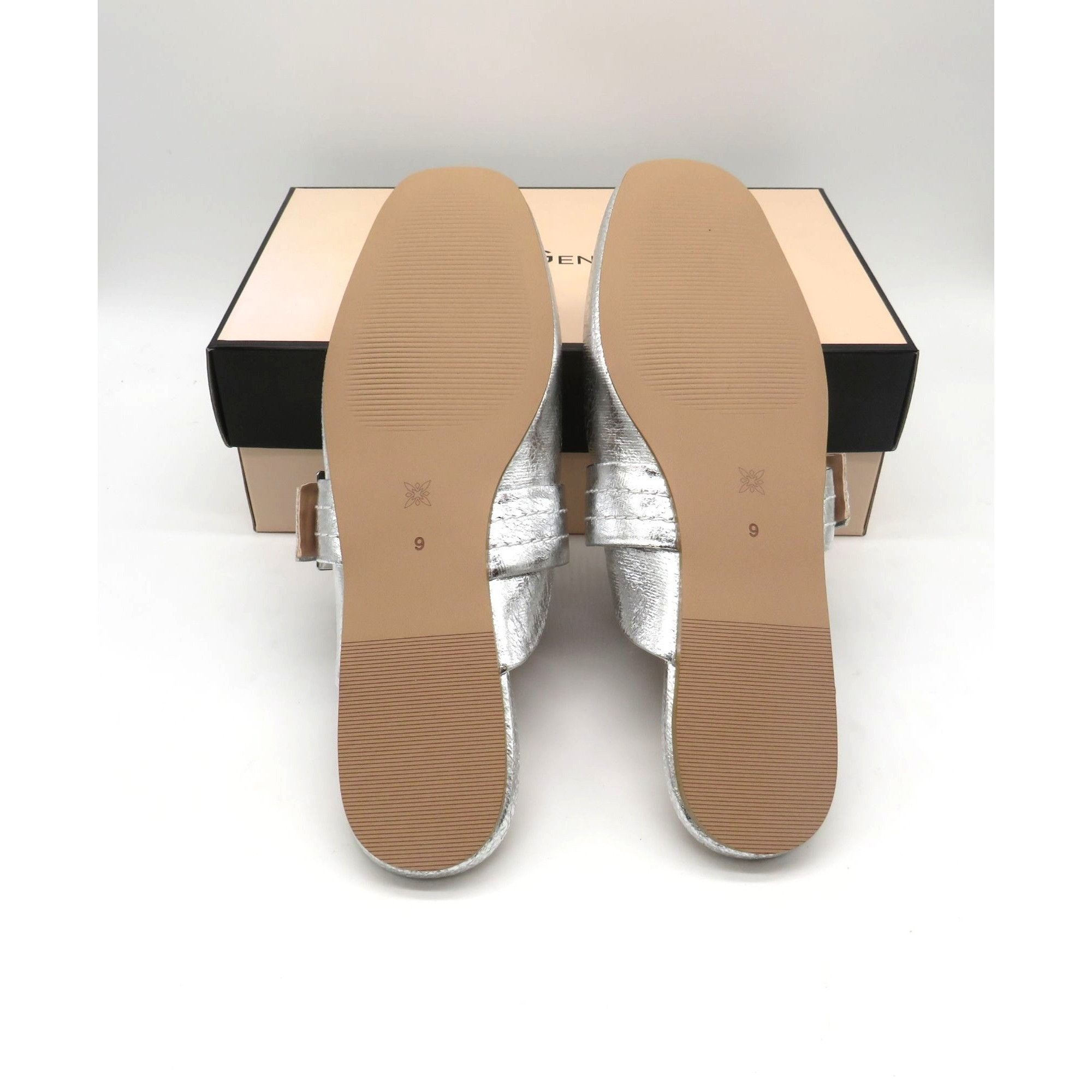 BCBGeneration BCBGeneration Hope Women's Silver Slide-On Flats With Buckle Size US 9 / IT 39 - 8 Thumbnail