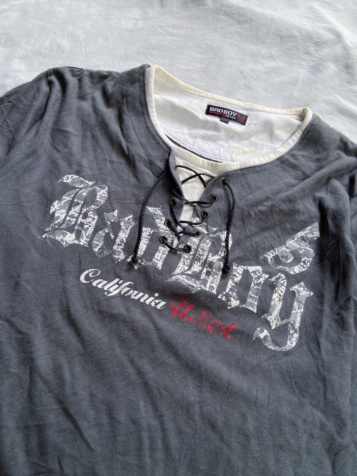 Japanese Brand DOUBLE LAYER JAPANESE STYLE BADBOY TEE Size US XL / EU 56 / 4 - 4 Thumbnail