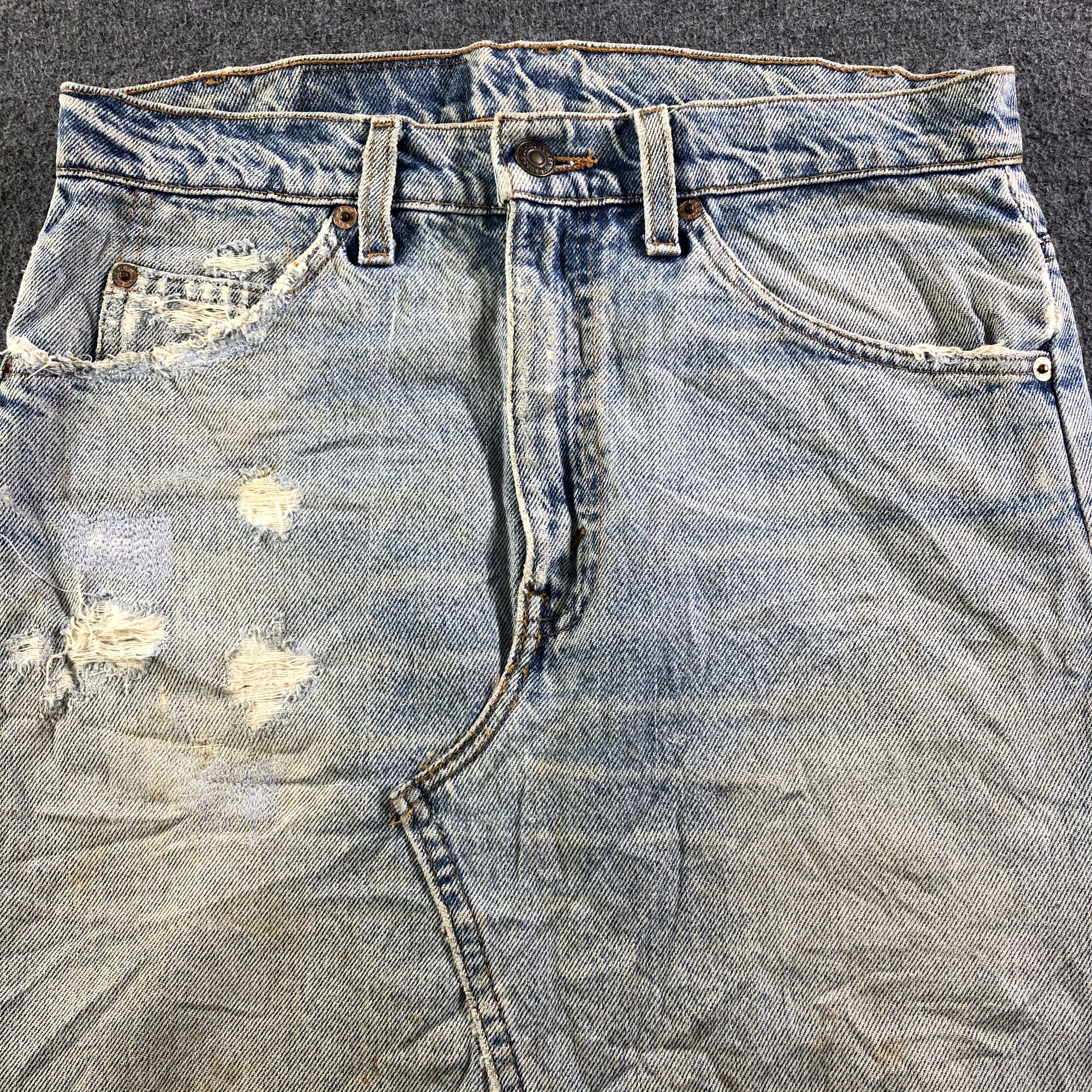 Levi's × Vintage Vintage Light Wash Levis 505 Skirt-J3737 Size 31" - 3 Thumbnail