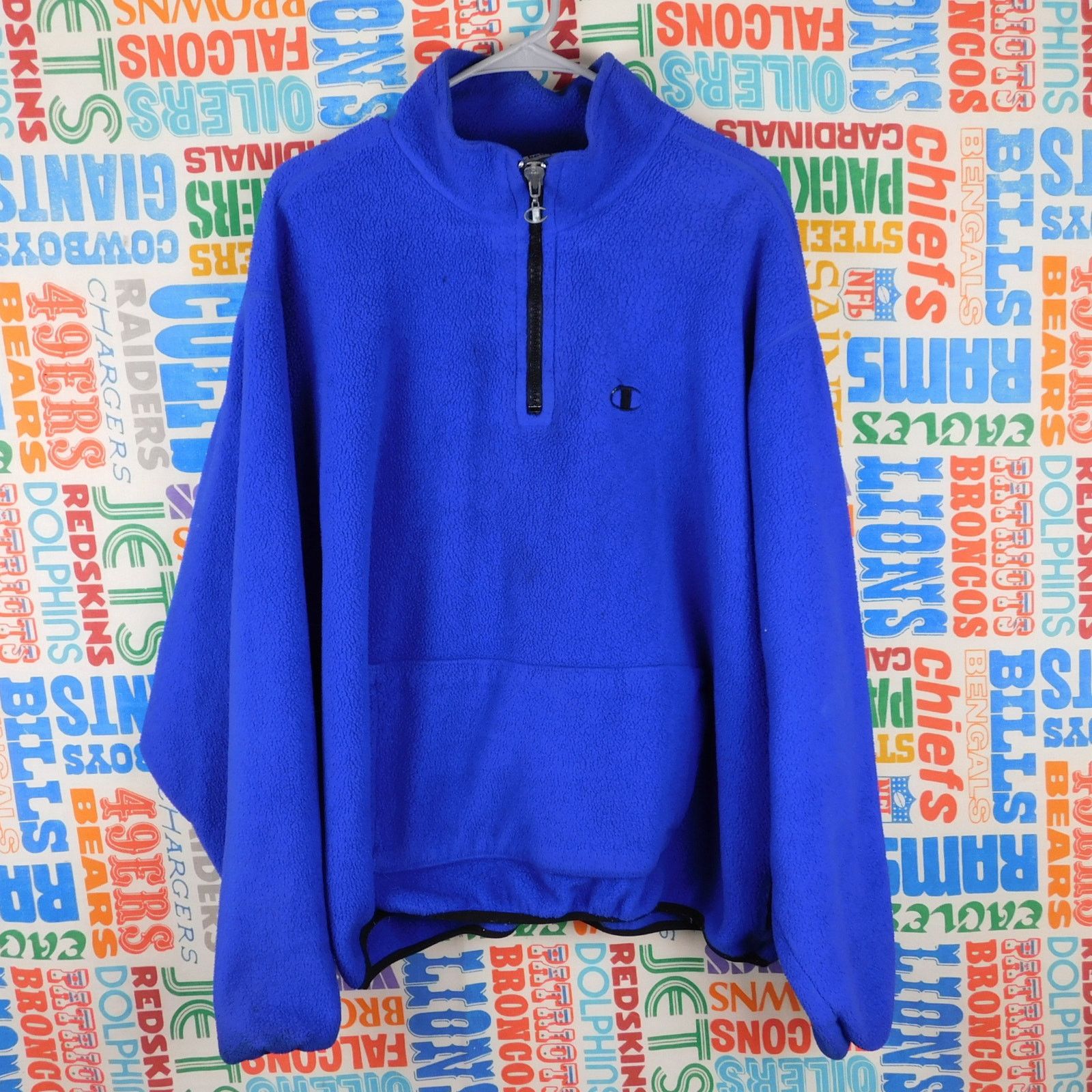 Champion 90s Champion 1/4 Zip Fleece Pullover Size XL Blue Size US XL / EU 56 / 4 - 1 Thumbnail