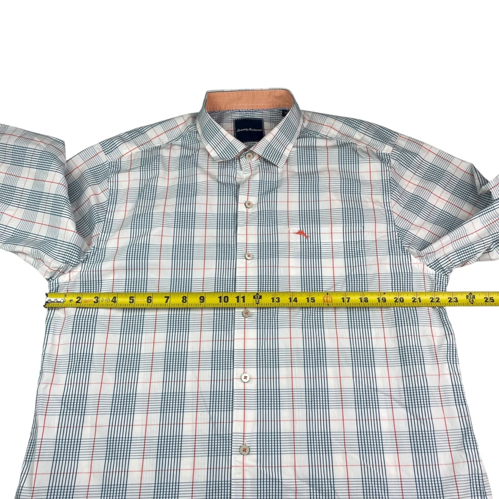 Tommy Bahama Tommy Bahama Men's 100% Cotton L/S Button Shirt Green/Orange Size US L / EU 52-54 / 3 - 7 Thumbnail