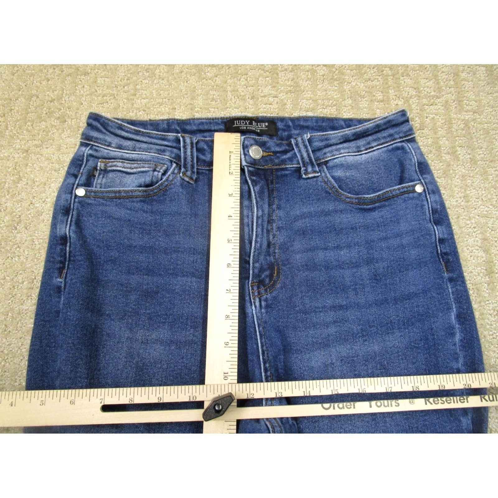 Vintage Judy Blue Jeans Women 30 Blue High Rise Cargo Baggy Skater Pants Dark Wash Denim Size 30" / US 8 / IT 44 - 6 Thumbnail