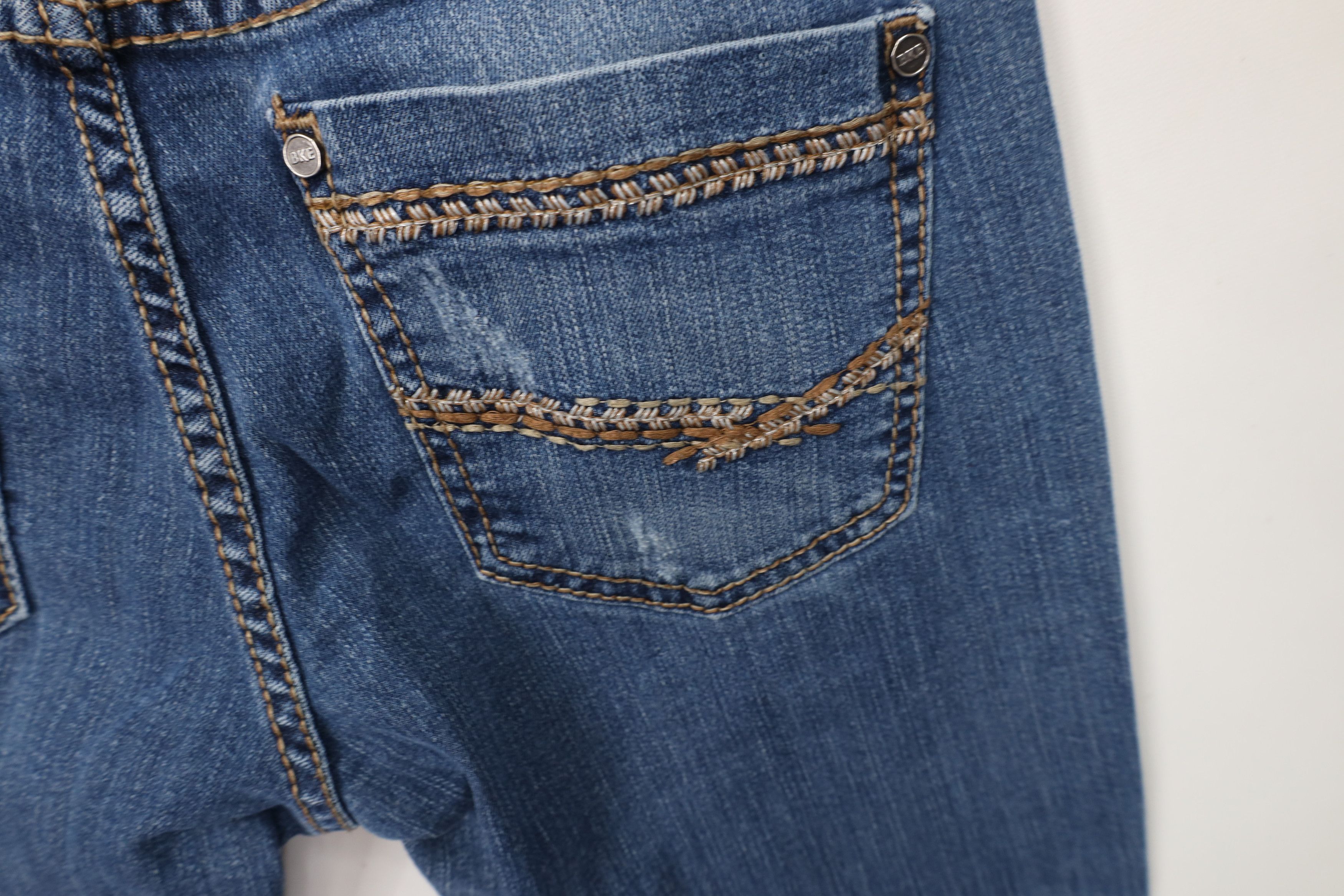 Vintage Buckle BKE Stretch Thick Stitch Skinny Leg Denim Jeans Size 28" / US 6 / IT 42 - 13 Thumbnail