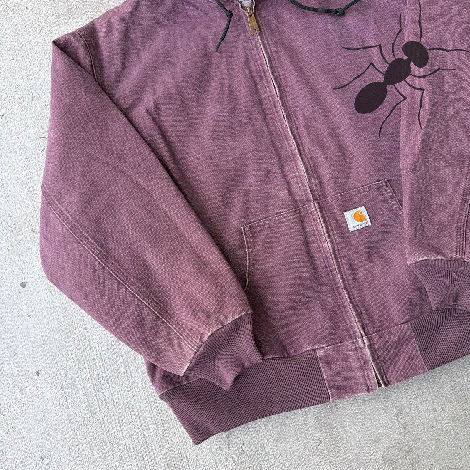 Carhartt × Vintage Carhartt WOMENS J130 DPM purple hooded work wear jacket Size US XL / EU 56 / 4 - 3 Thumbnail