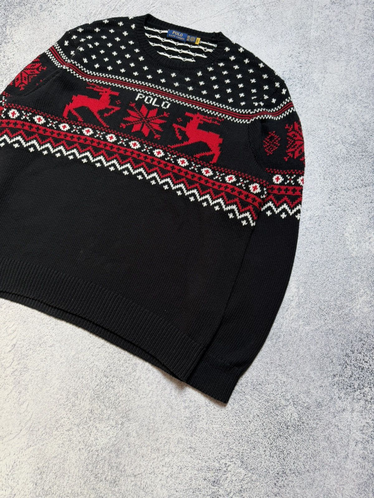 Polo Ralph Lauren RRL Style Fair Isle Nordic Cotton Cashmere Crewneck Sweater Size US XXL / EU 58 / 5 - 2 Thumbnail