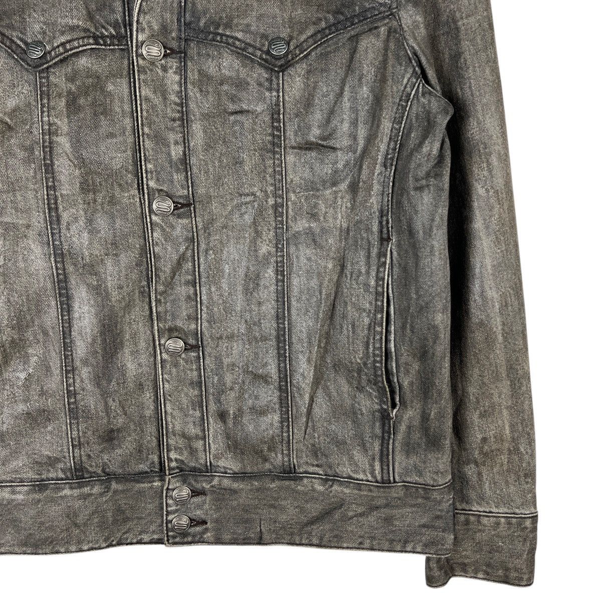 If Six Was Nine 🔥 SCHLUSSEL PAIN COATED DENIM TRUCKER JACKET Size US M / EU 48-50 / 2 - 7 Thumbnail
