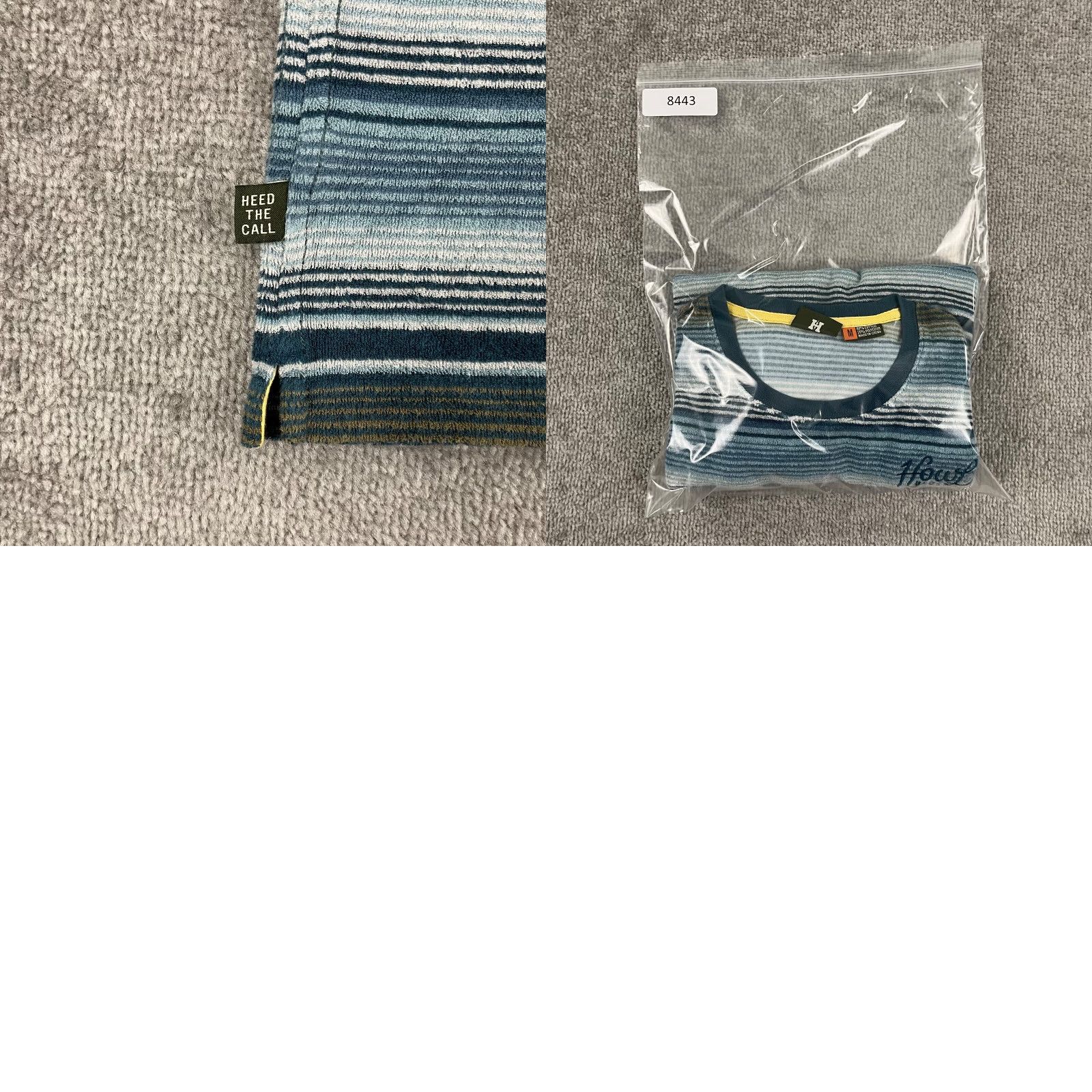 Howler Brothers HOWLER BROTHERS Shirt Mens Medium Blue Striped Terry Cloth Pocket Short Sleeve Size US M / EU 48-50 / 2 - 8 Thumbnail