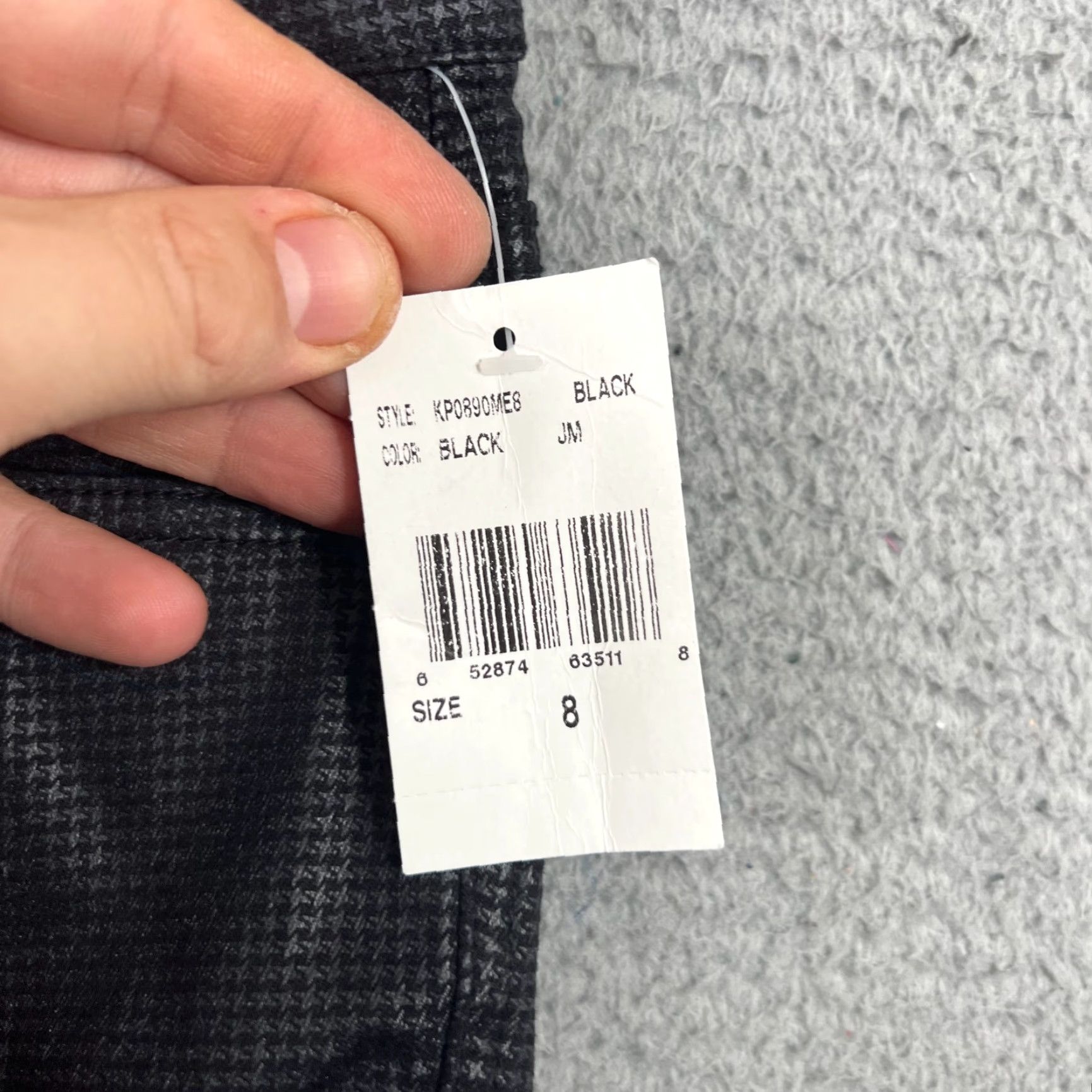 Vintage KUT from the Kloth Mia Fab Ab Toothpick Skinny Jeans Women's 8 Patterned Geometric Black 5-Pocket Regular Inseam 30"} Size 30" / US 8 / IT 44 - 5 Thumbnail