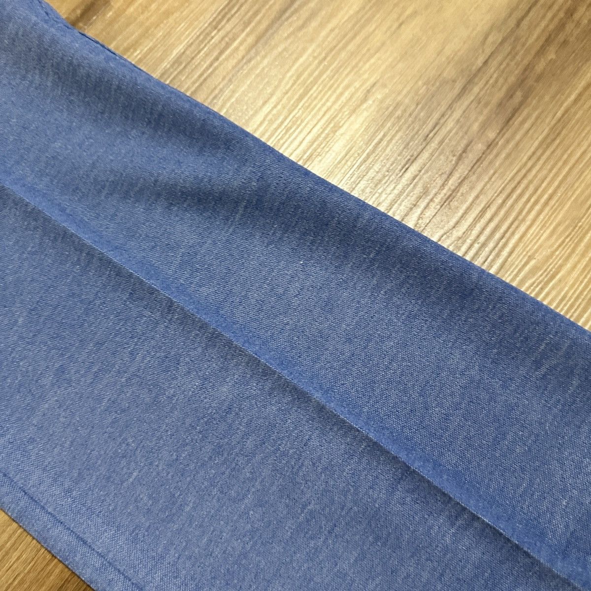Vintage 1960s Custom Made Bell Bottom Pants 32” x 26” Blue Polyester Size US 32 / EU 48 - 6 Thumbnail