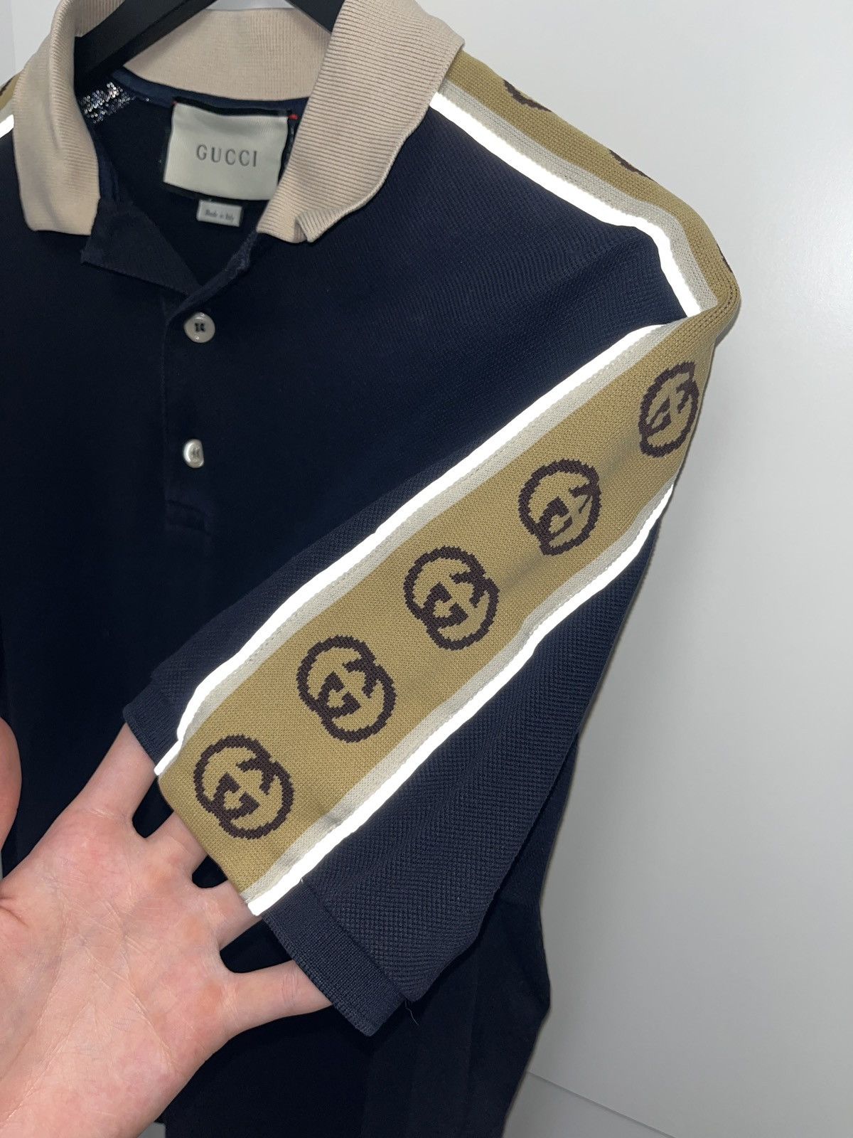 Gucci Gucci reflective polo Size US L / EU 52-54 / 3 - 3 Thumbnail