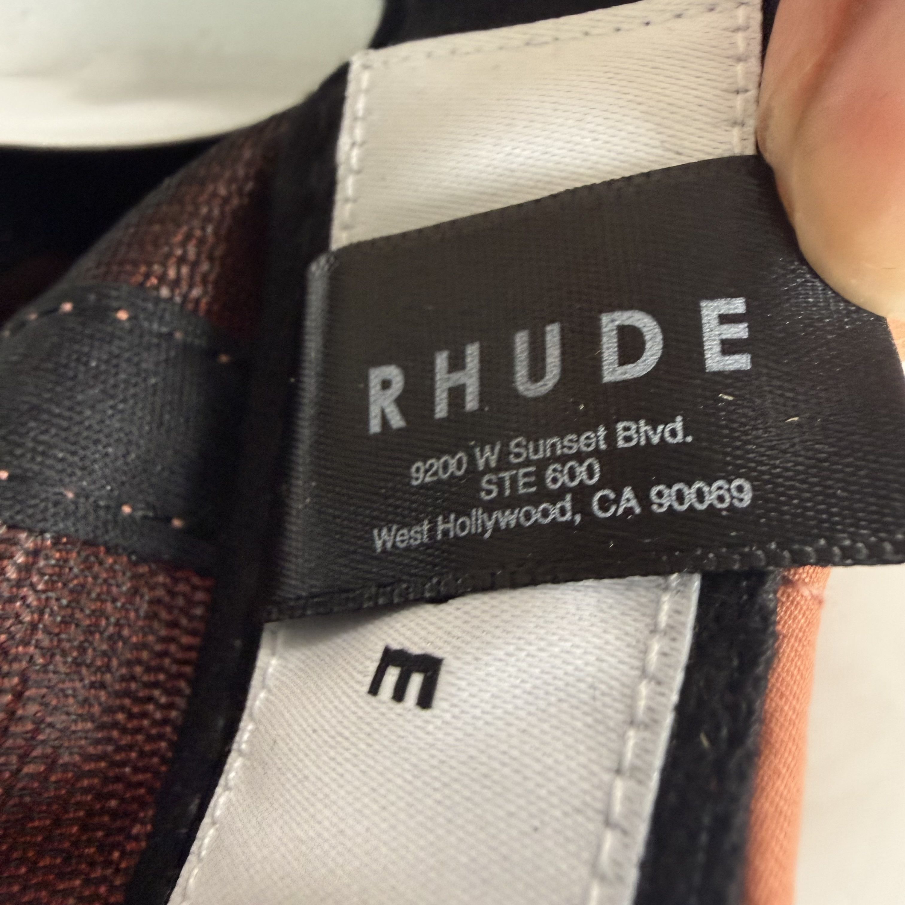 Rhude Rhude Mens Rust Orange Nylon Snapback Hat Adjustable Cap Size ONE SIZE - 7 Thumbnail