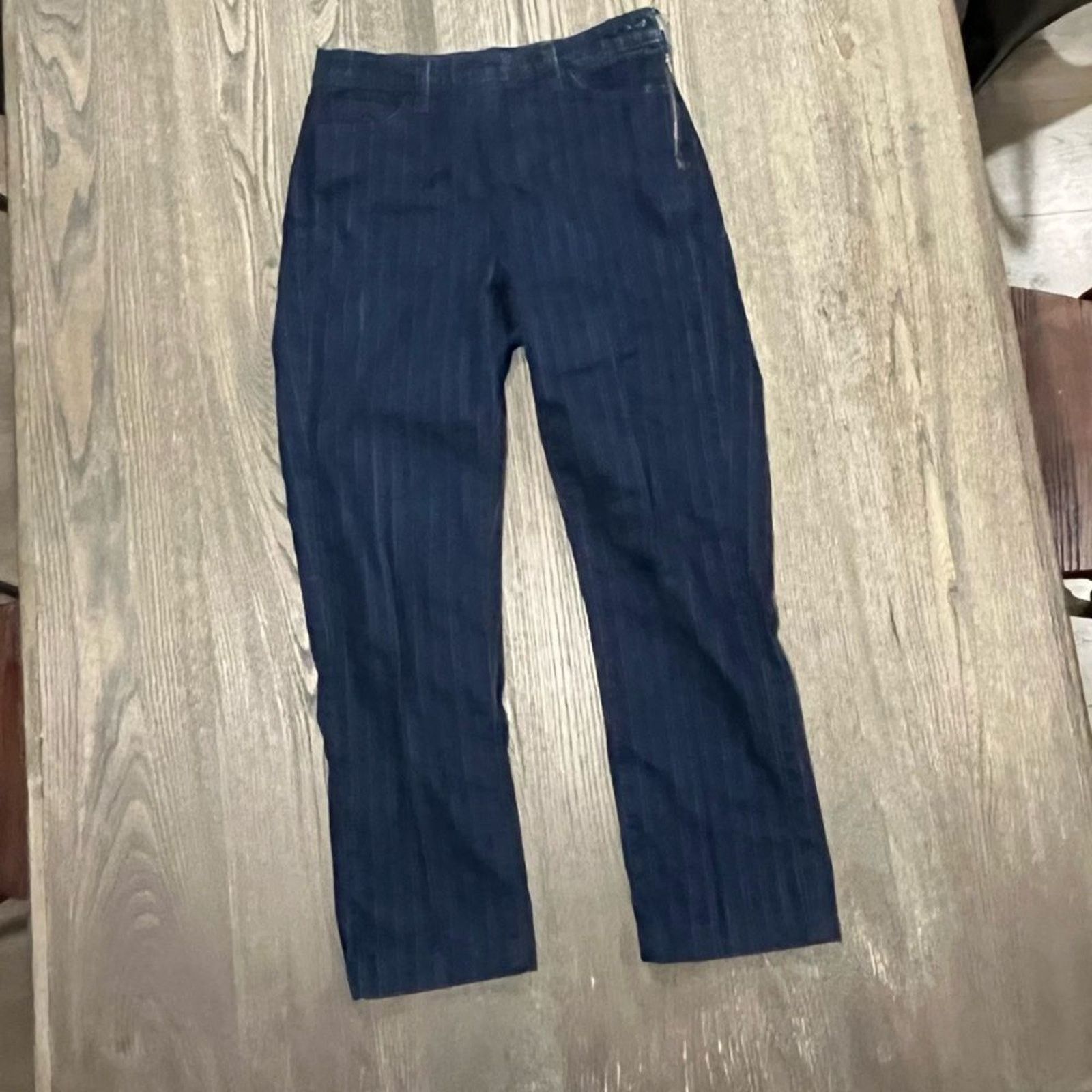 NYDJ Not your daughters jeans Straight Leg Pants Pin Stripe Siz 4 Size 27" / US 4 / IT 40 - 1 Thumbnail
