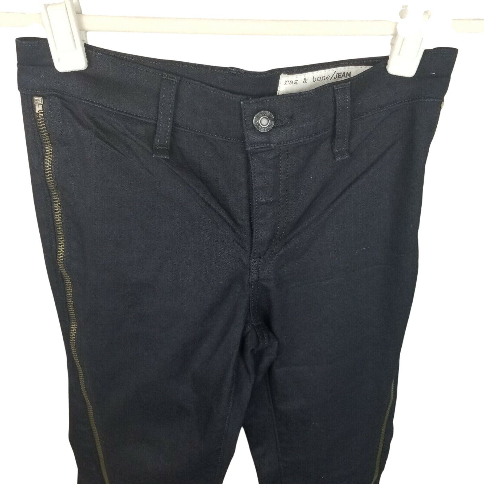 Rag & Bone Rag & Bone Womens Full Zipper Skinny Jeans Sz 24 Midnight Size 24" / US 00 / IT 34 - 4 Thumbnail