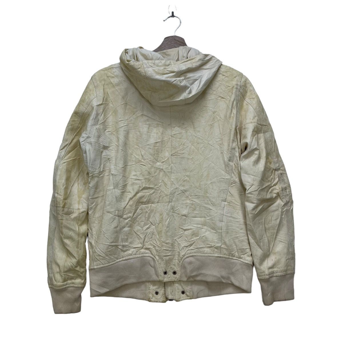 Diesel Genuine Leather Jacket By Diesel Industry Hooded Jacket Size S / US 4 / IT 40 - 2 Thumbnail