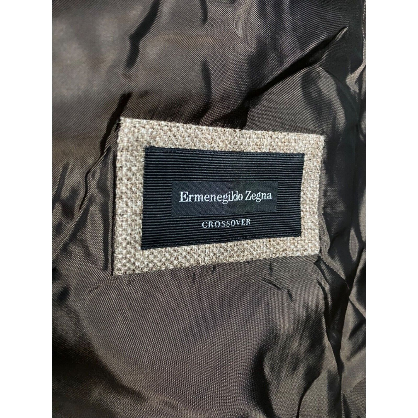 Ermenegildo Zegna MINT! Zegna RECENT Men's Brown Linen Wool Silk Blazer Sportc Size 50R - 9 Thumbnail