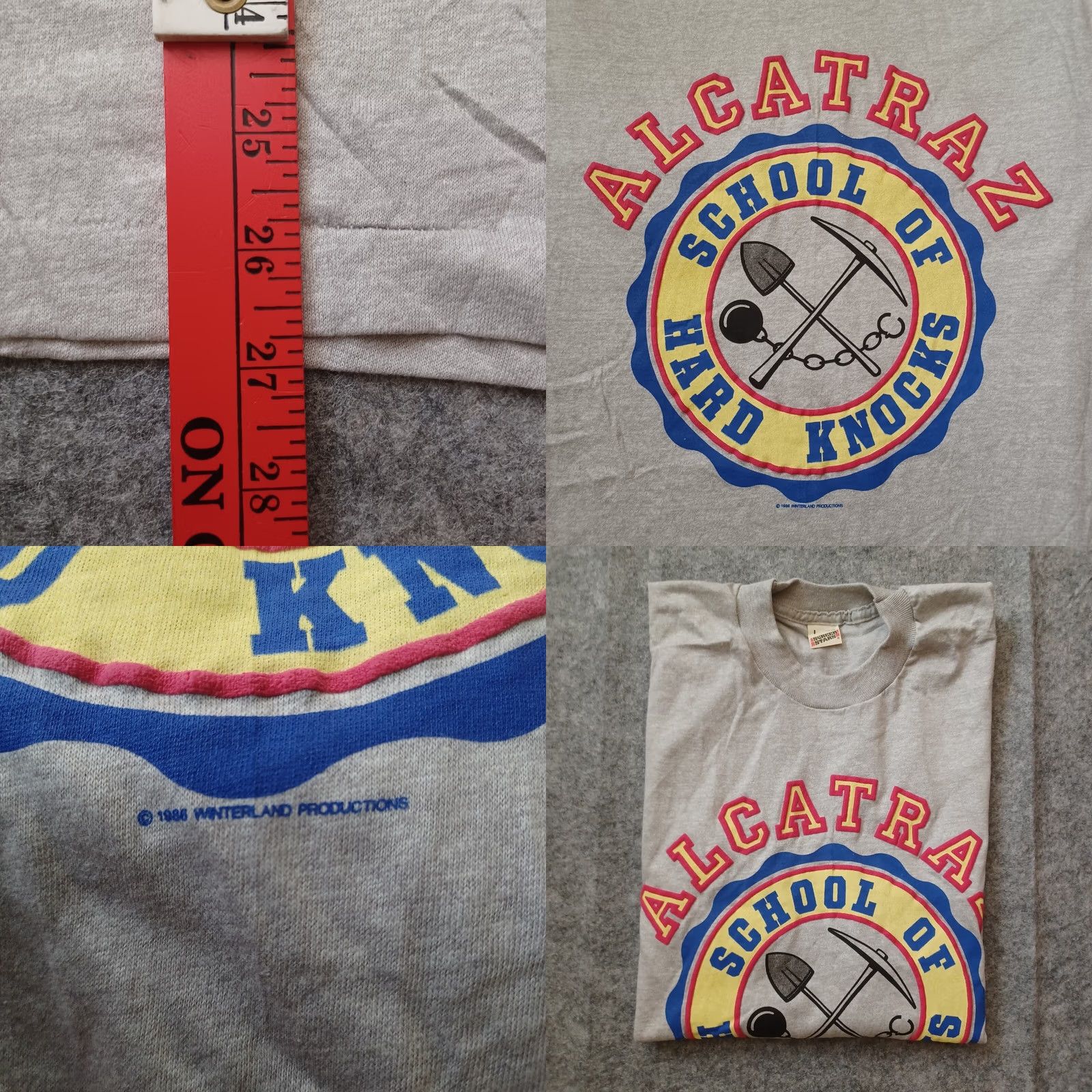 Vintage VINTAGE Screen Stars Alcatraz T Shirt Mens L Gray 80s Single Stitch 1986 USA Graphic Print Shirt Mens Gray 1980s Theme Retro Grunge City Logo Size US L / EU 52-54 / 3 - 8 Thumbnail