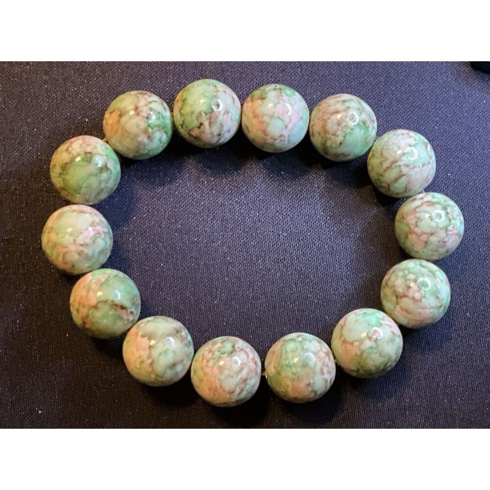 Other Unakite Jasper Gemstones Stretch Bracelet Size ONE SIZE - 1 Thumbnail