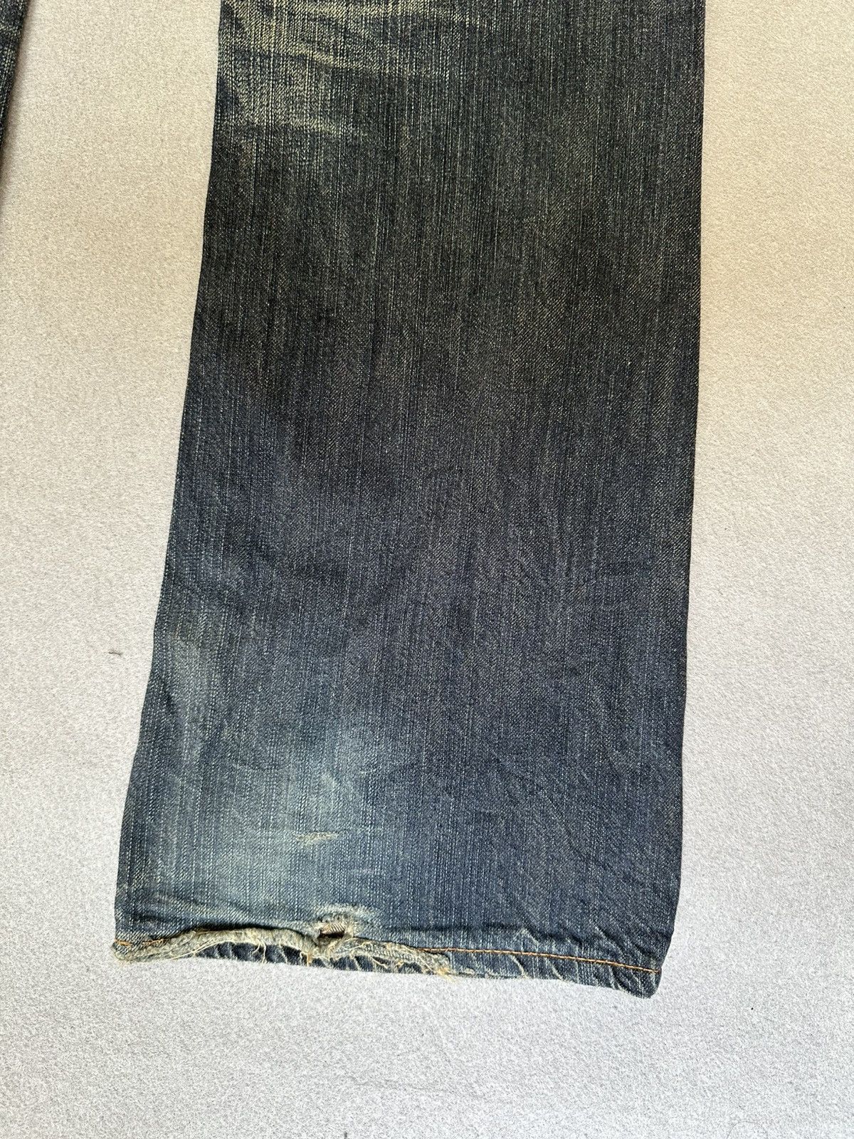 Japanese Brand FLARE Edwin Distressed Denim Size US 31 - 12 Thumbnail