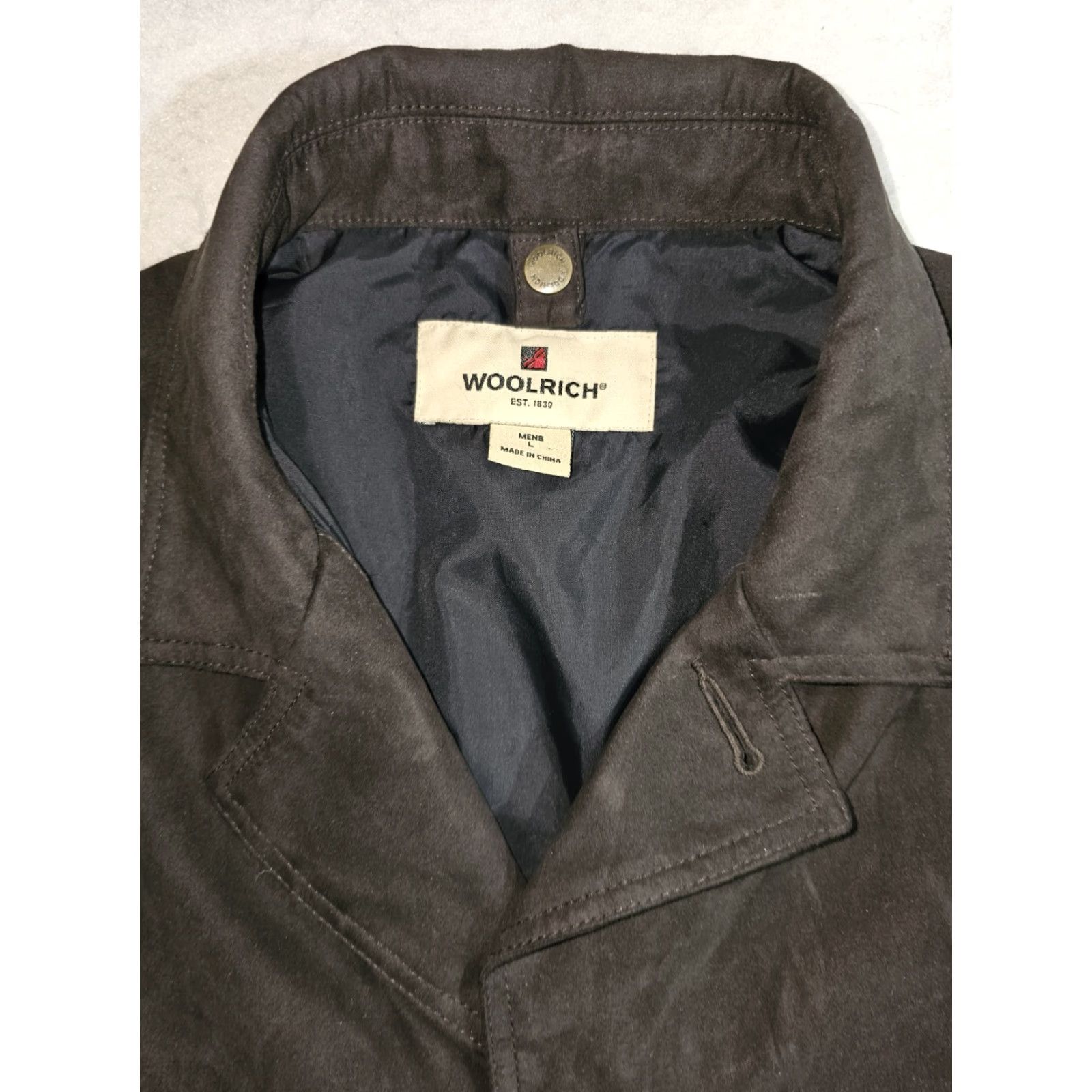 Vintage Woolrich Classic Full Zip Button Up Chore Coat Lined Men's Size Large Brown Size US L / EU 52-54 / 3 - 3 Thumbnail