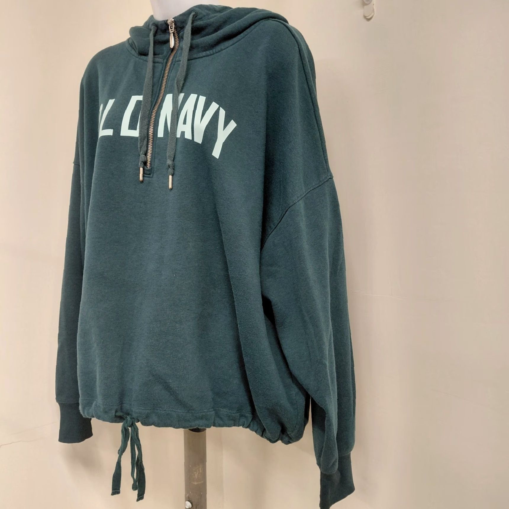 Old Navy Old Navy Hoodie Womens XXL Green Spell Out Drawstring Bottom Long Sleeve Hoodie Size XXL / US 16-18 / IT 52-54 - 3 Thumbnail
