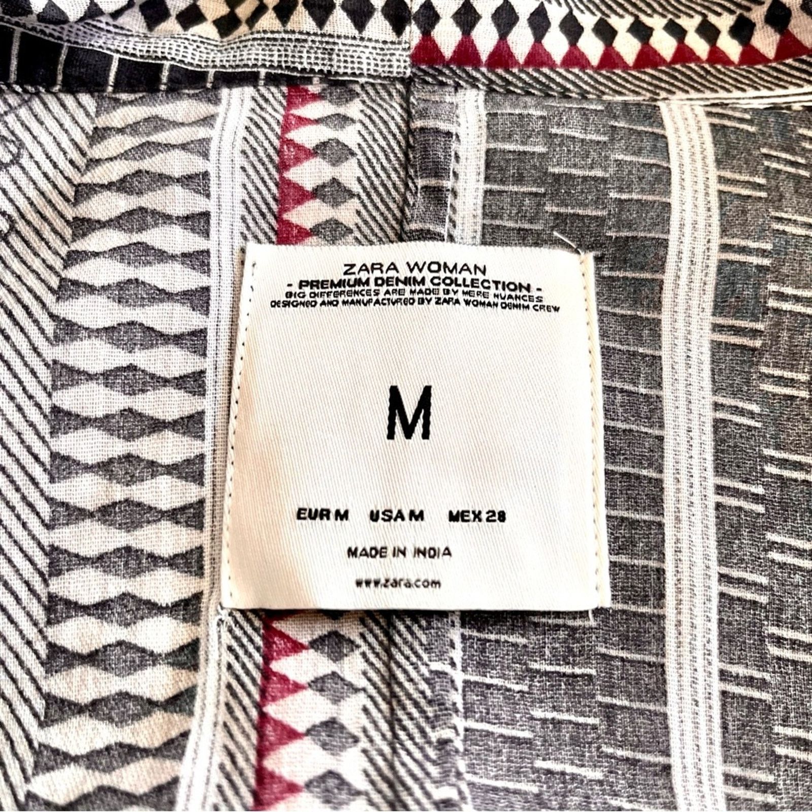 Zara ZARA Tassel Boho Trimmed Tribal Print Cardigan Poncho Size M / US 6-8 / IT 42-44 - 8 Thumbnail