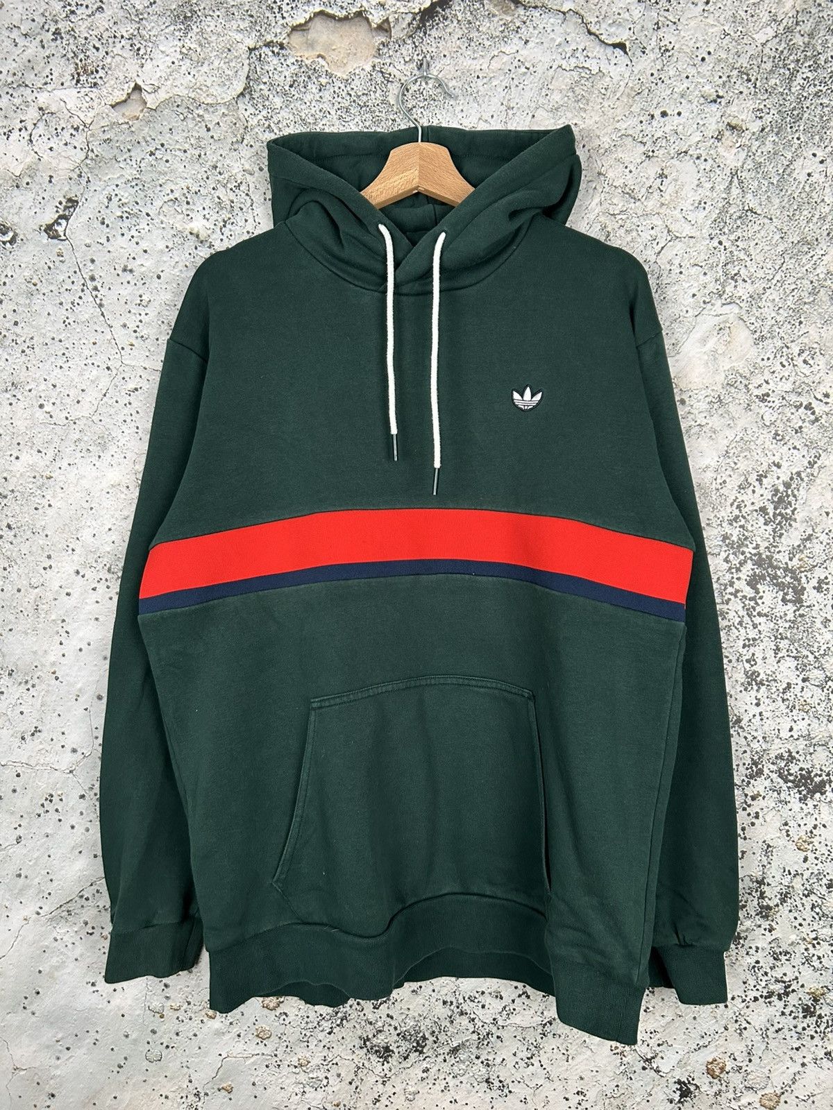 Adidas Adidas Sportswear Green Hoodie Streetwear Drill Rap Baggy Size US L / EU 52-54 / 3 - 1 Thumbnail