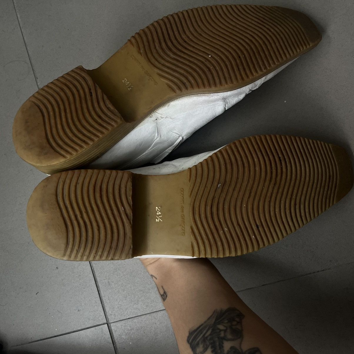Comme des Garcons COMME des GARCONS Number Print Leather Square Toe Shoes Size US 6.5 / EU 39-40 - 5 Thumbnail