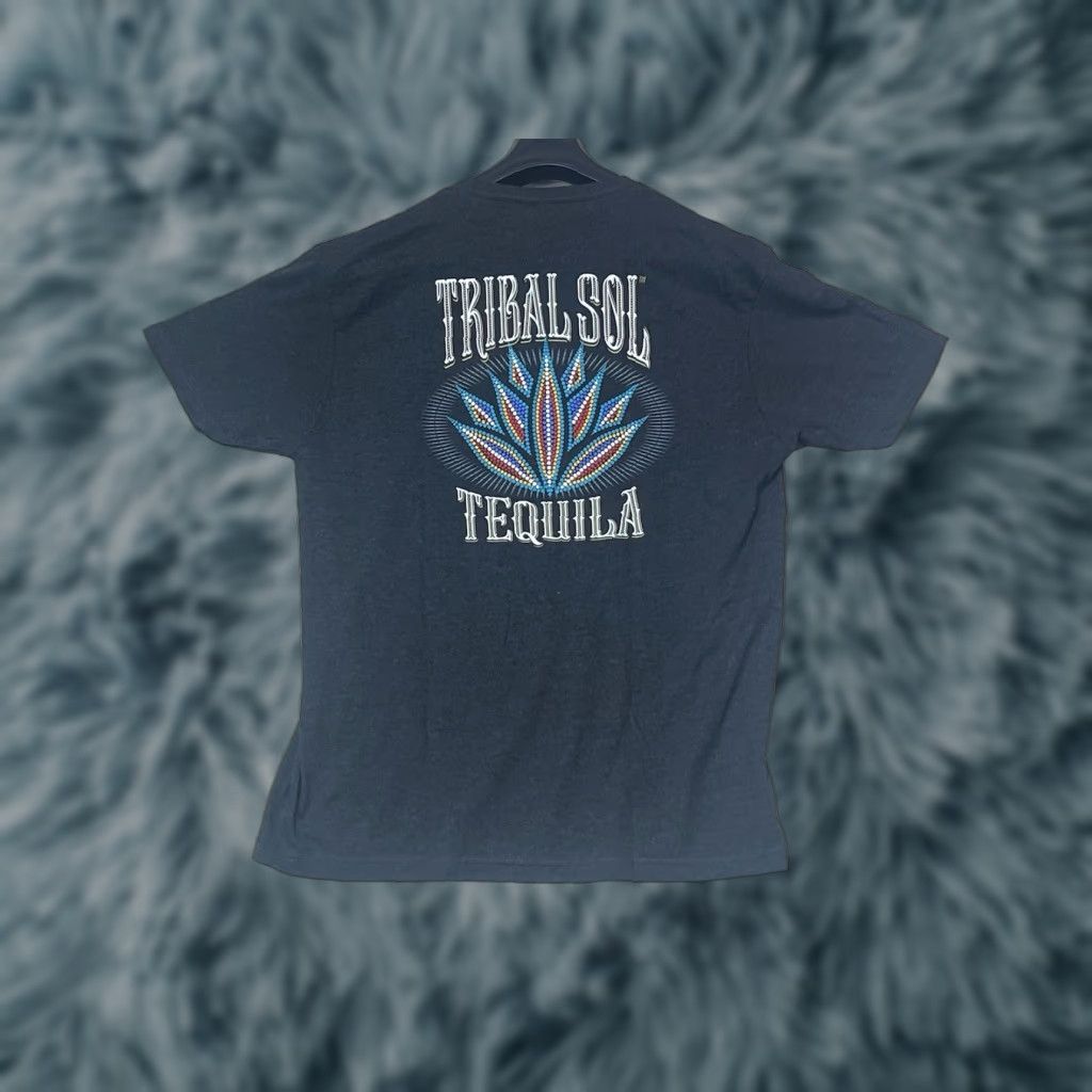 Vintage Tequila Men T-Shirt Tribal Sol Tequila Black Crew Neck Short Sleeve L Black Graphic Print Shirt Mens Size US L / EU 52-54 / 3 - 1 Thumbnail