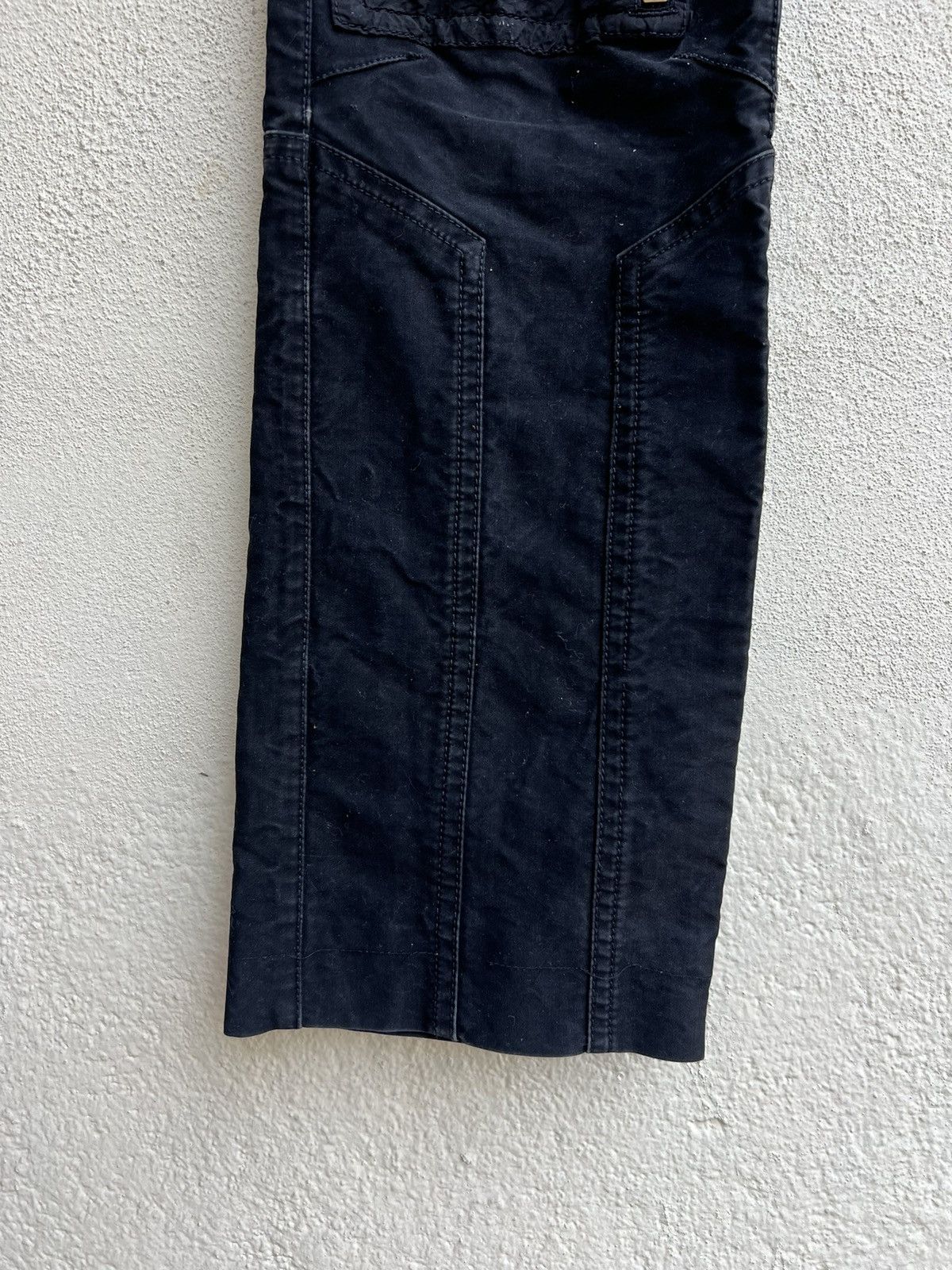 Shellac KENJI ITO Multi Pocket Fade Black Moleskin Cotton Pant Size US 31 - 10 Thumbnail