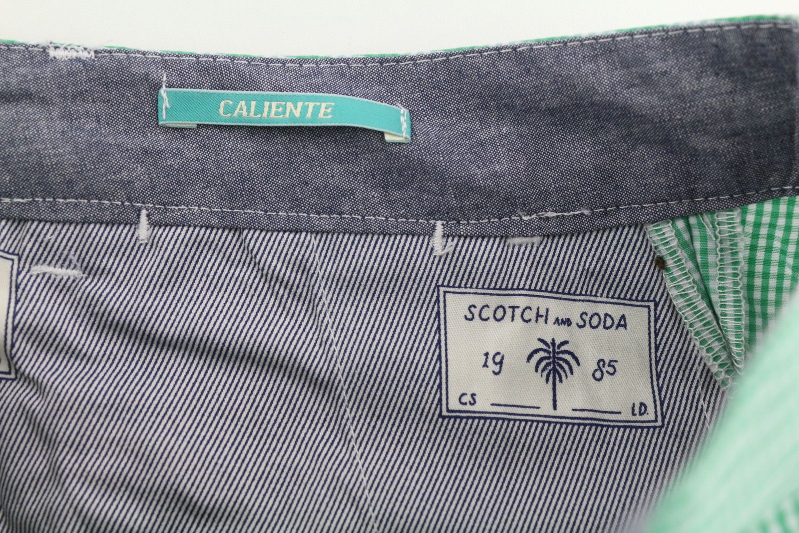 Scotch & Soda ~W30 Green Patterned Turn-Up Zip Fly Beach 84276 Size US 30 / EU 46 - 7 Thumbnail