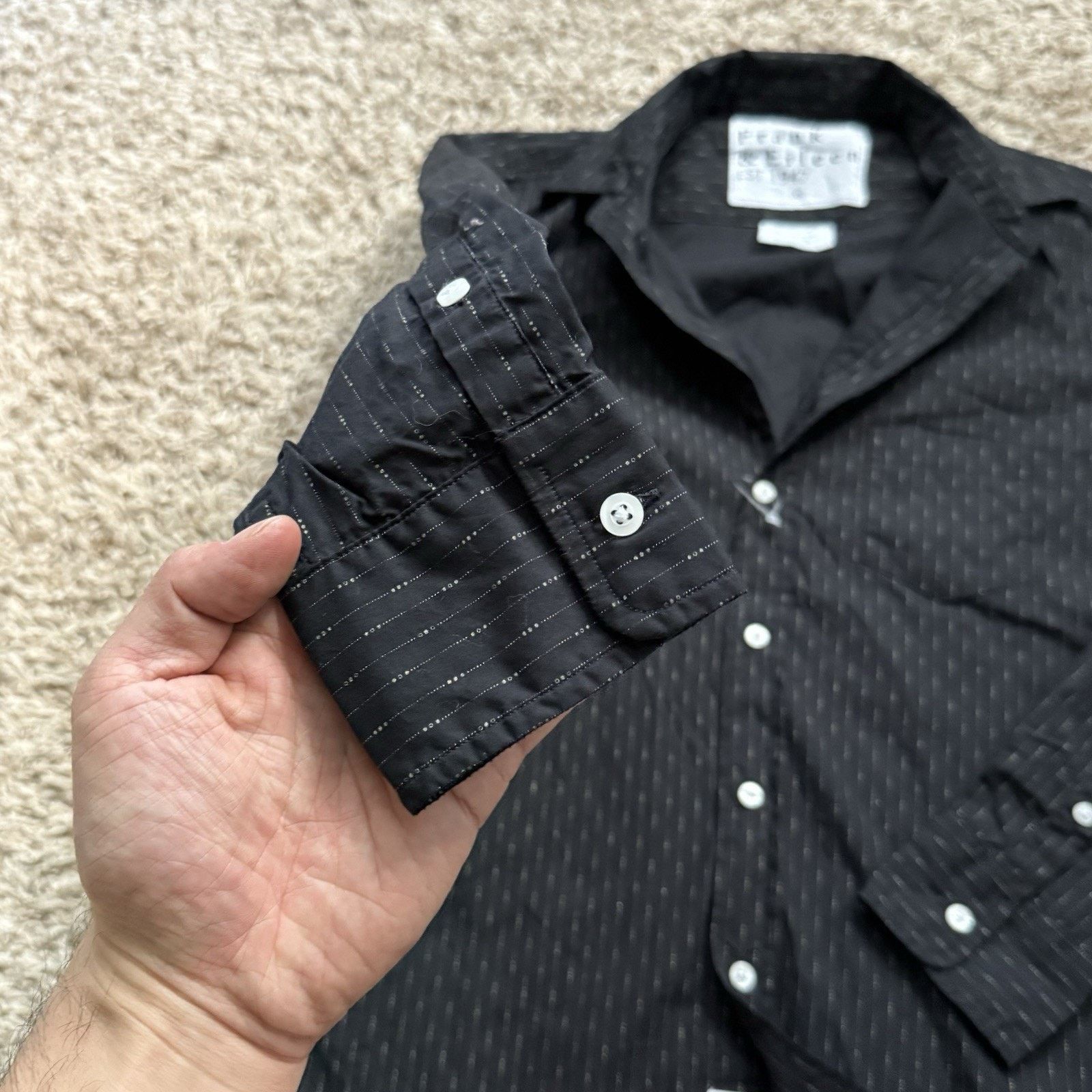Frank & Eileen Frank & Eileen Button Up Shirt Black With Gold Multi Dot Size XS / US 0-2 / IT 36-38 - 5 Thumbnail