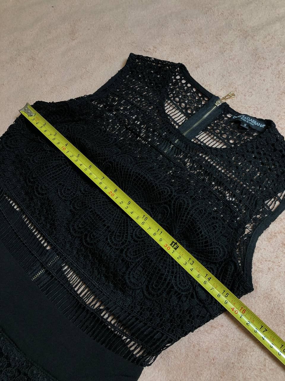 Dolce & Gabbana DOLCE GABBANA Crochet Fit and Flare Dress in Black Size S / US 4 / IT 40 - 7 Thumbnail