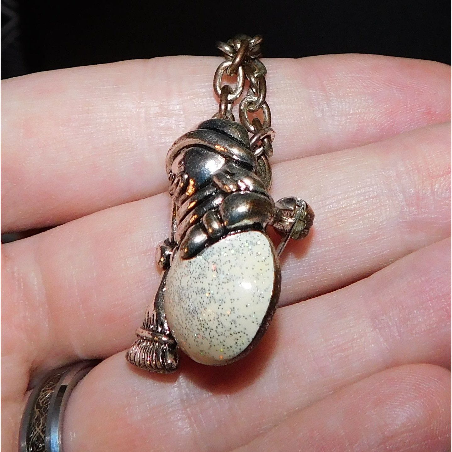 Other Vintage Silver Glitter Snowman Necklace/Brooch Size ONE SIZE - 7 Thumbnail