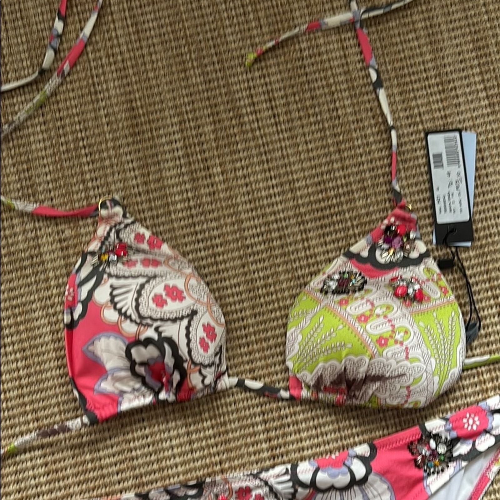 Blumarine NWT Blumarine Floral Bikini Set in Pink and Green Size L Size ONE SIZE - 3 Thumbnail
