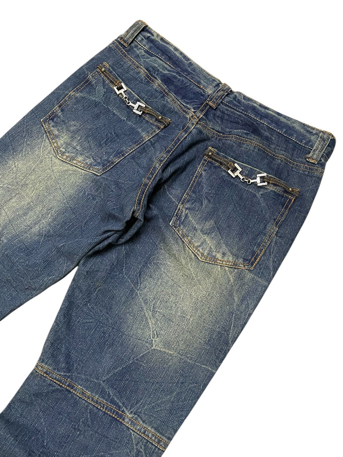 Hysteric Glamour × In The Attic × Japanese Brand In The Attic Japan Muddy Wash Honeycomb Embellished Jeans Size US 30 / EU 46 - 12 Thumbnail